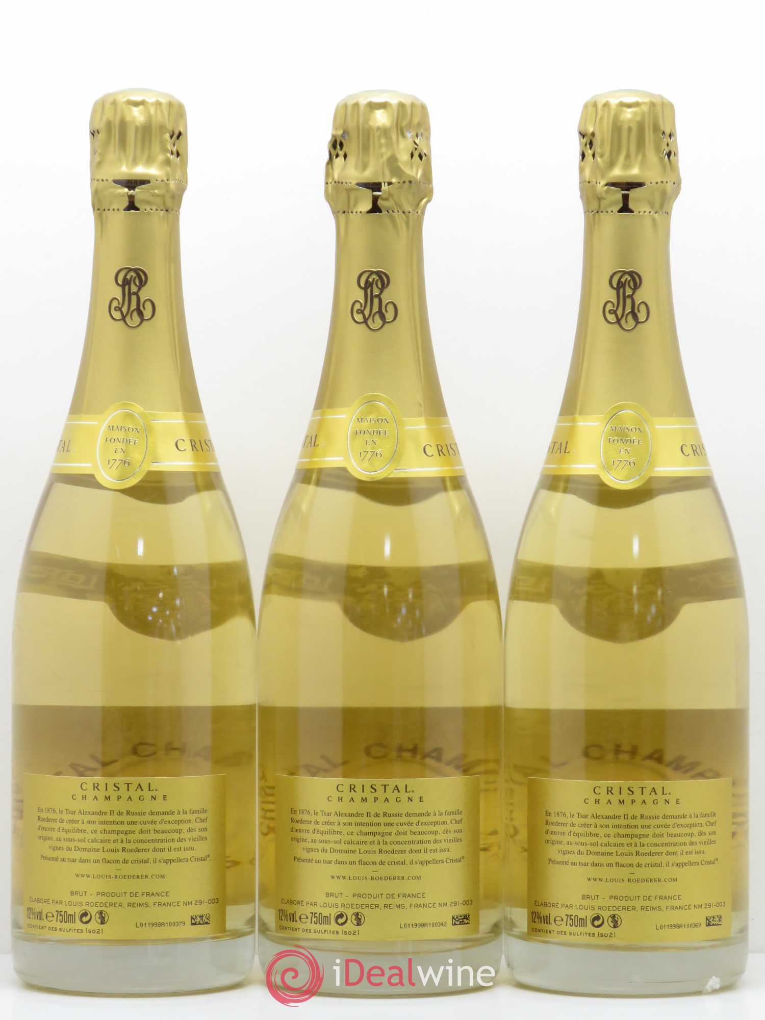 Cristal Louis Roederer 2009 - Lot de 3 bouteilles - 1