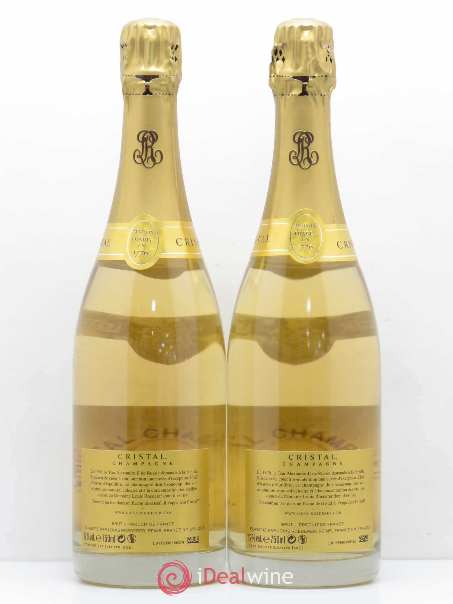 Cristal Louis Roederer 2009 - Lot de 2 bouteilles - 1