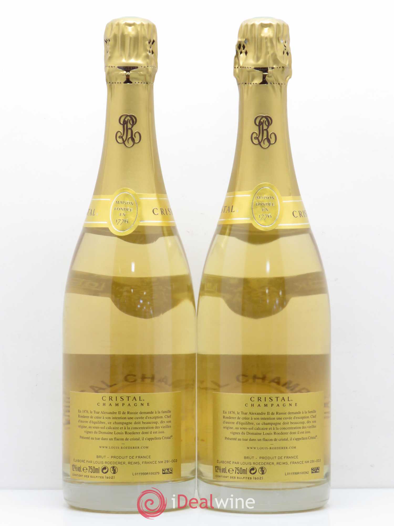 Cristal Louis Roederer 2009 - Lot de 2 bouteilles - 1