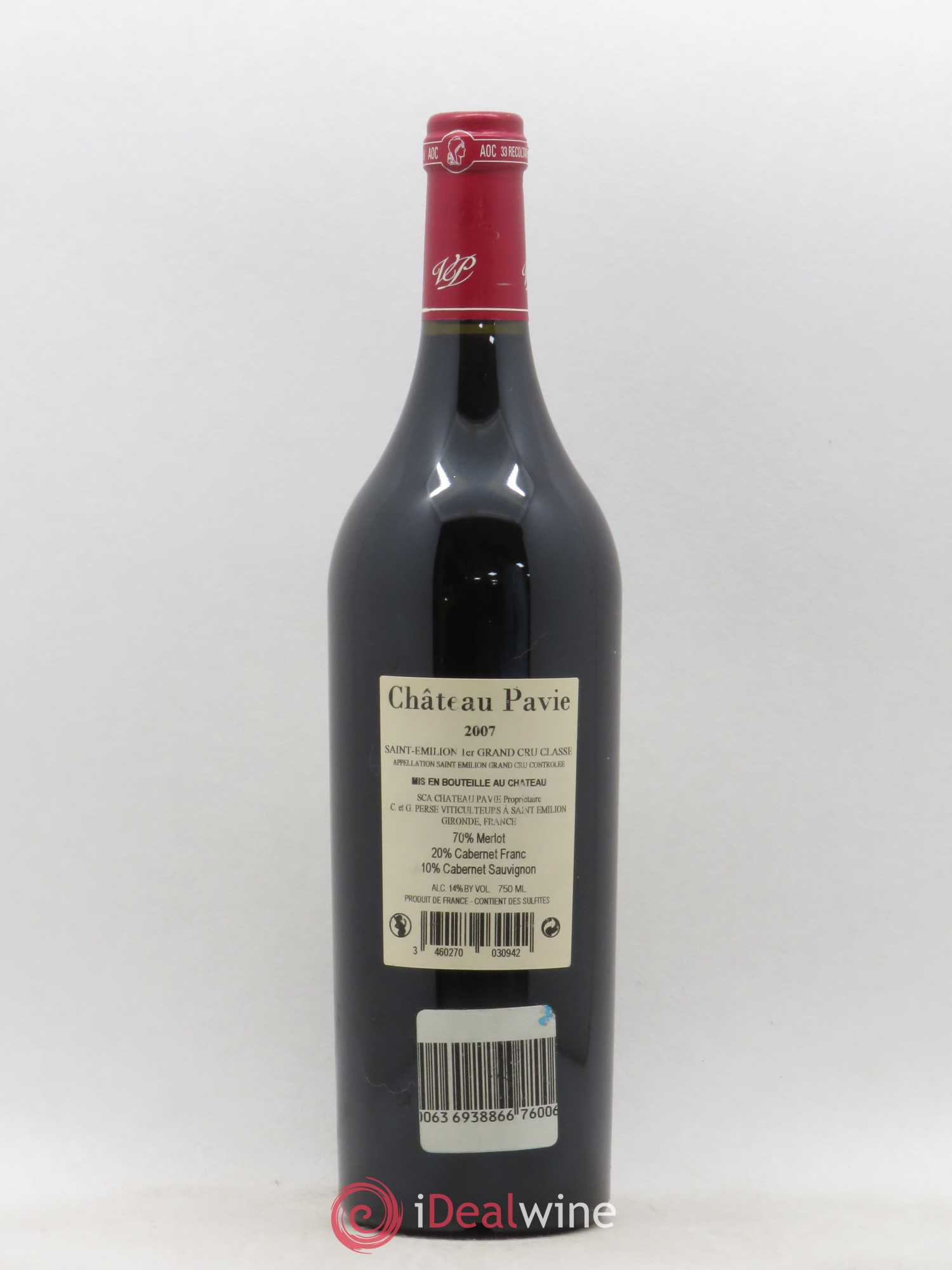 Château Pavie 1er Grand Cru Classé A 2007 - Lot de 1 bouteille - 1