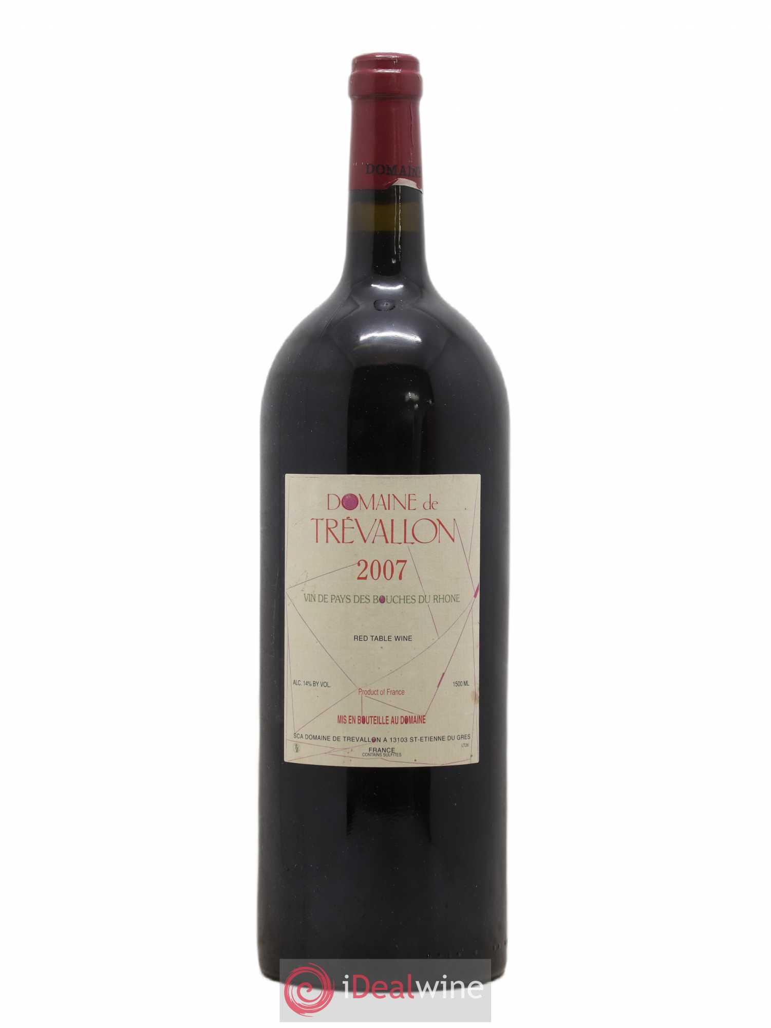 VDP Bouches du Rhône Trévallon (Domaine de) Eloi Dürrbach 2007 - Lot de 1 magnum - 0