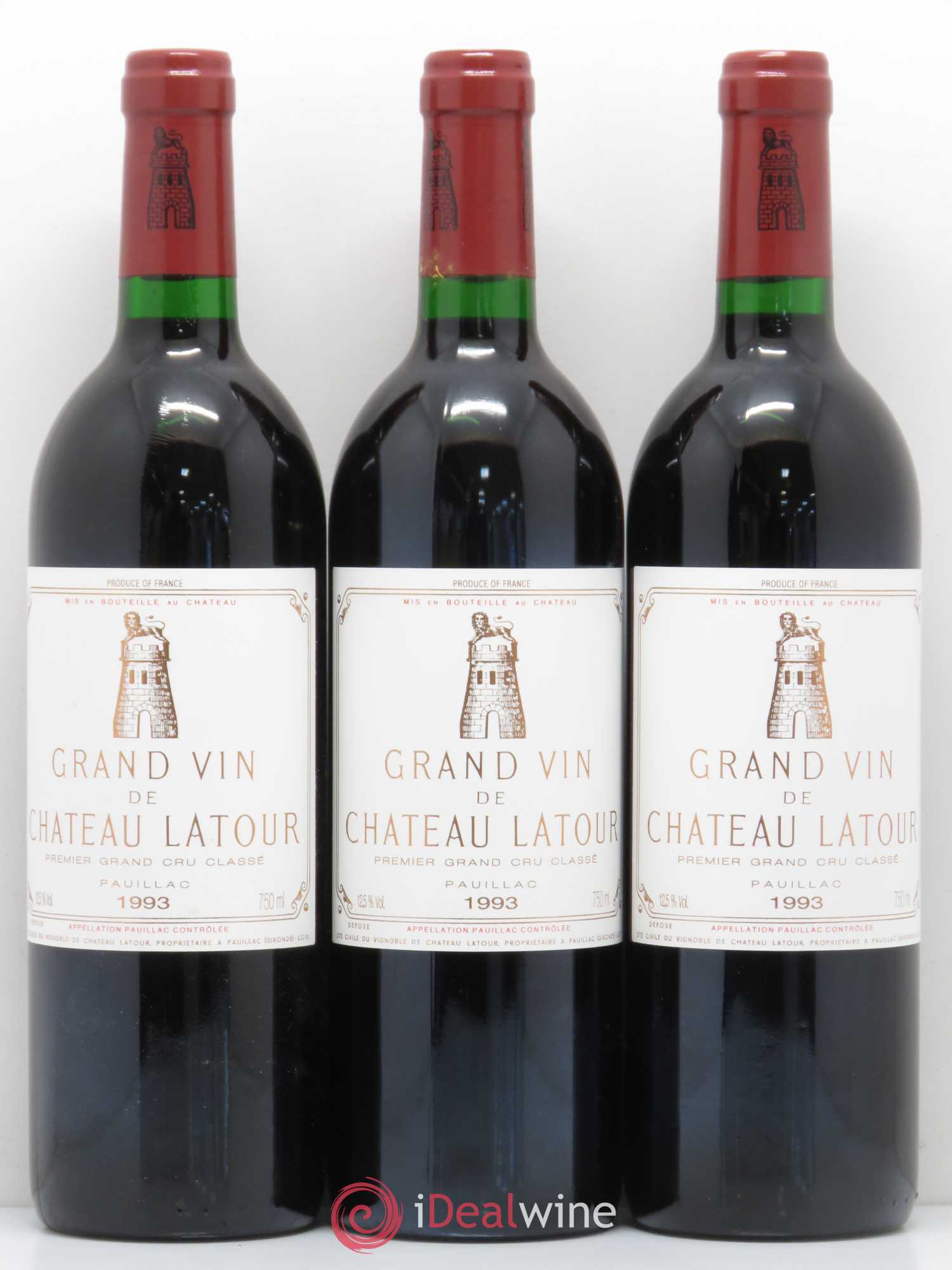 Château Latour 1er Grand Cru Classé 1993 - Lot de 12 bouteilles - 1