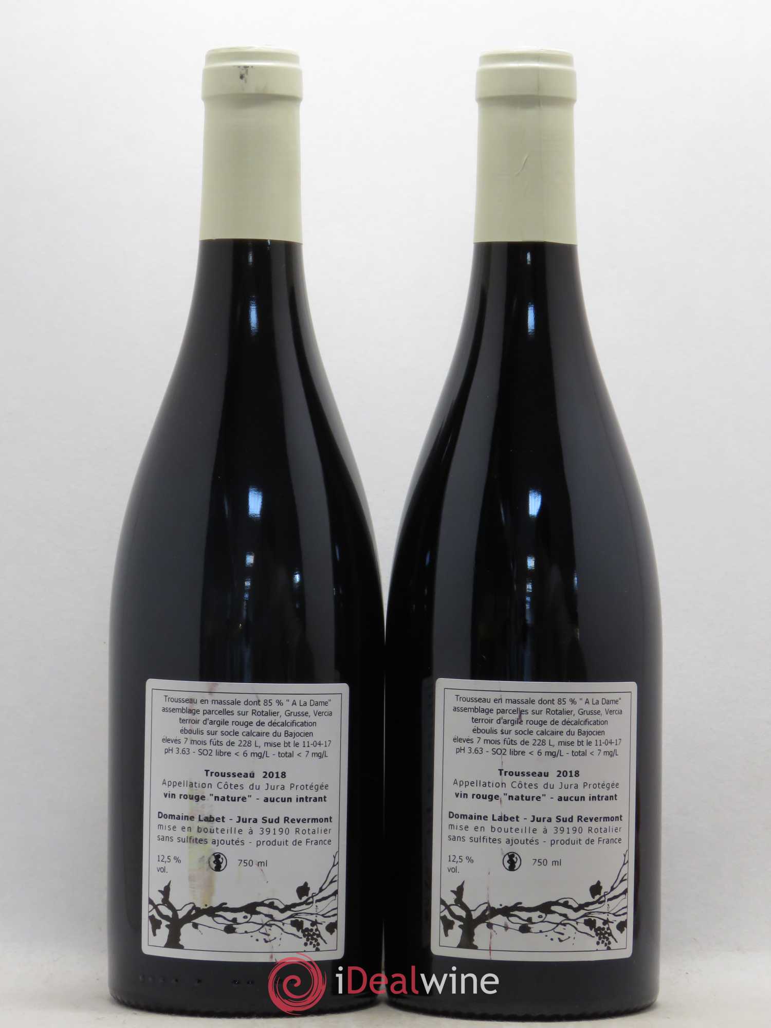 Côtes du Jura Trousseau Domaine Labet 2018 - Lot de 2 bouteilles - 1