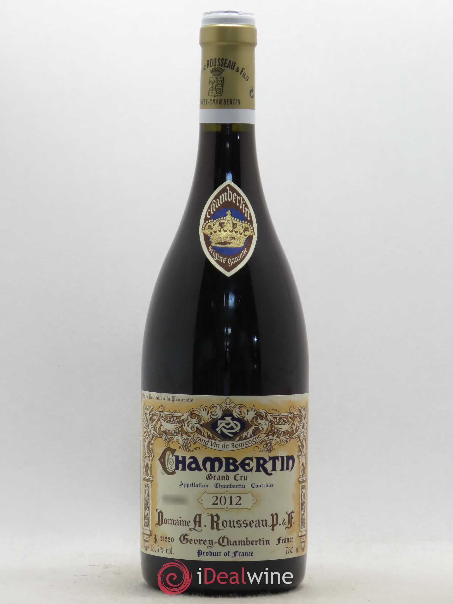 Chambertin Grand Cru Armand Rousseau (Domaine) 2012 - Lot de 1 bouteille - 0