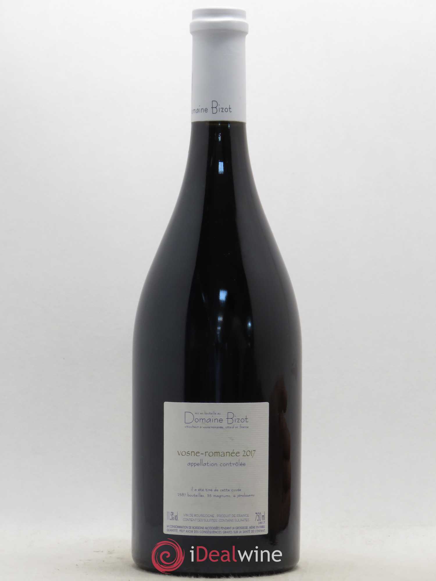 Vosne-Romanée Bizot (Domaine) 2017 - Lot de 1 bouteille - 1