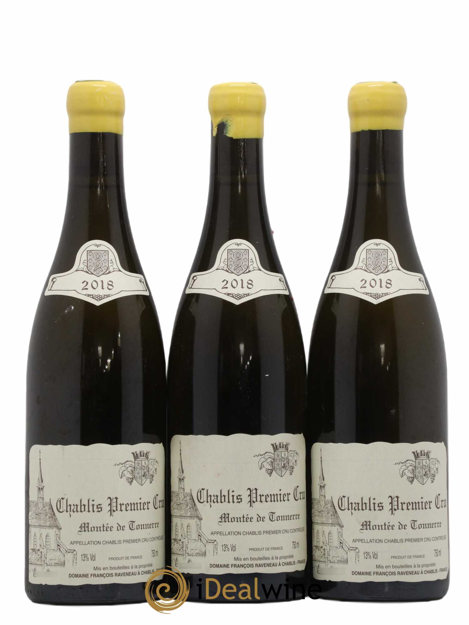 Chablis 1er Cru Montée de Tonnerre Raveneau (Domaine) (sans prix de réserve) 2018 - Lot de 3 bouteilles - 0