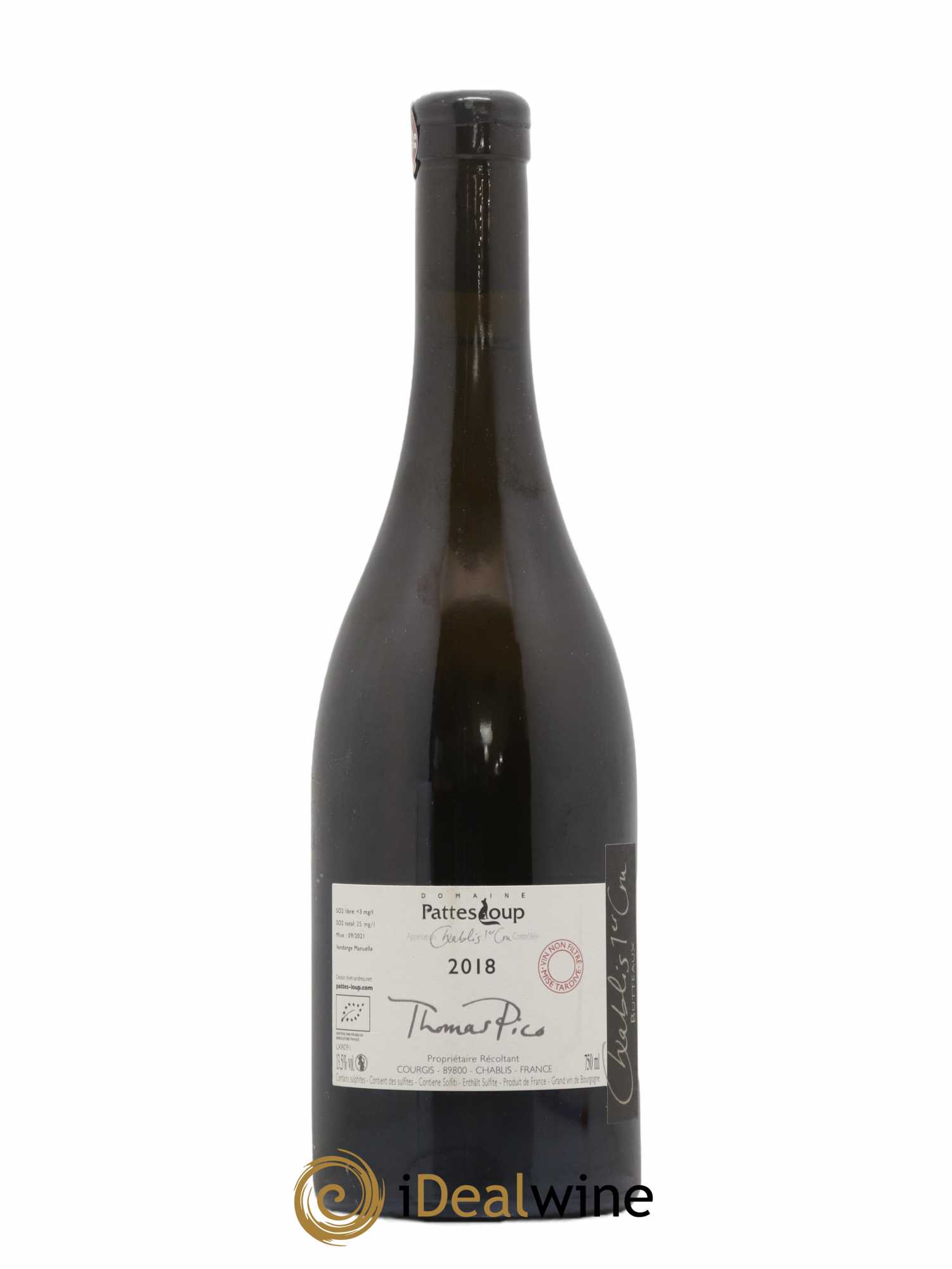 Chablis 1er Cru Butteaux Pattes Loup (Domaine)  (sans prix de réserve) 2018 - Lot de 1 bouteille - 1