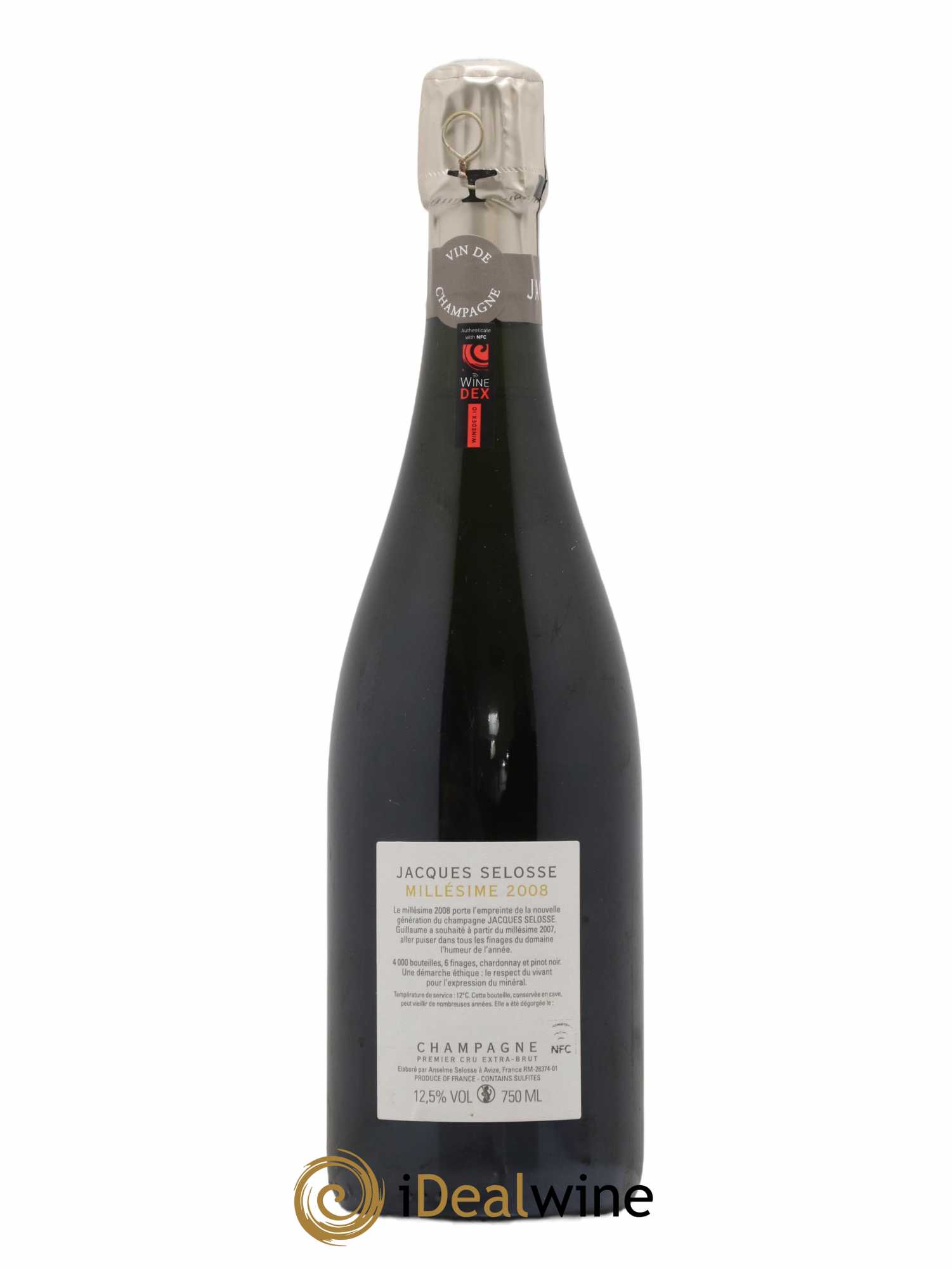 1er Cru Millésimé Extra-Brut Jacques Selosse  (sans prix de réserve) 2008 - Lot de 1 bouteille - 1