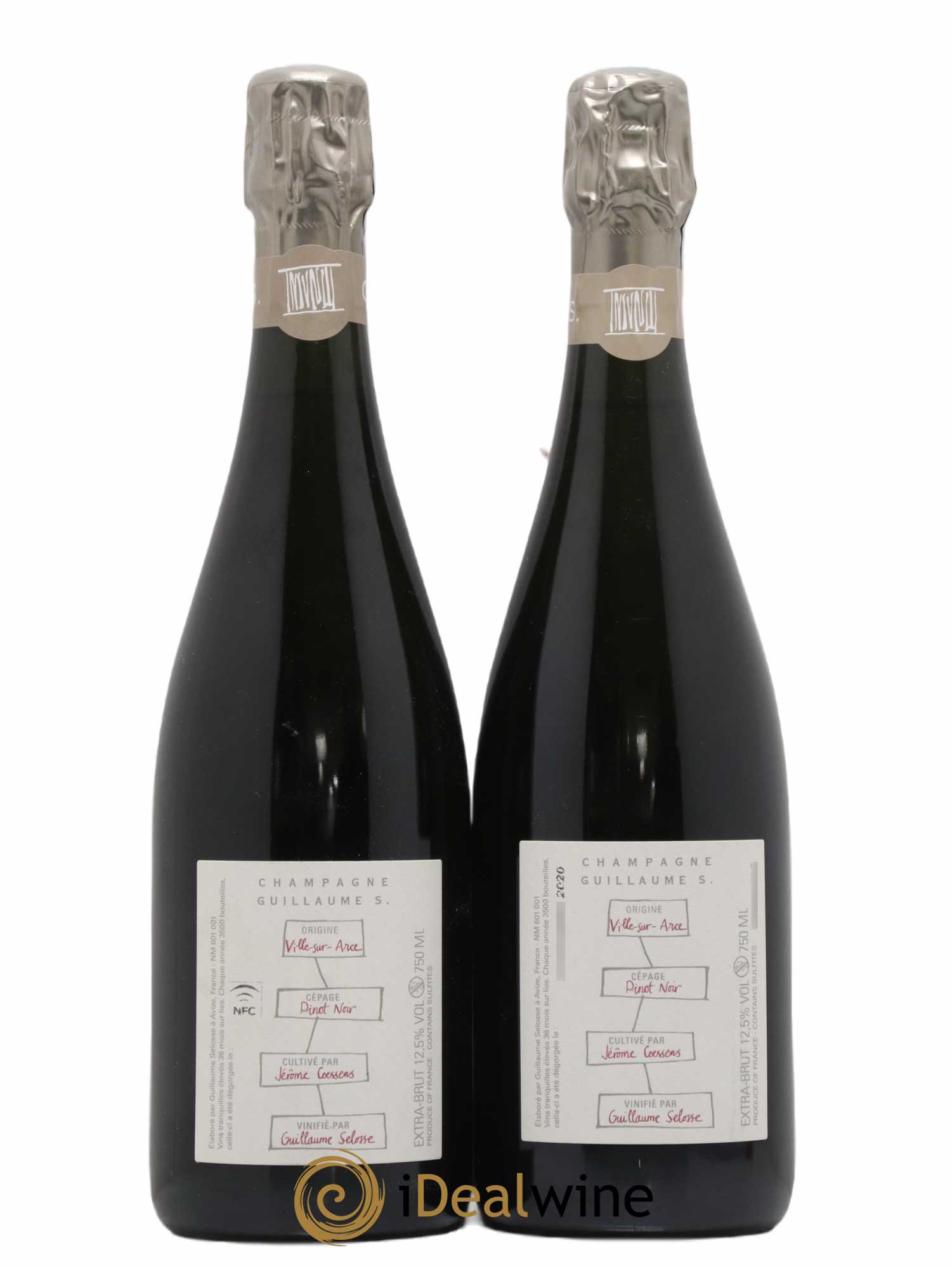 Largillier Extra-Brut Guillaume Selosse  (no reserve) - Lot of 2 bottles - 1