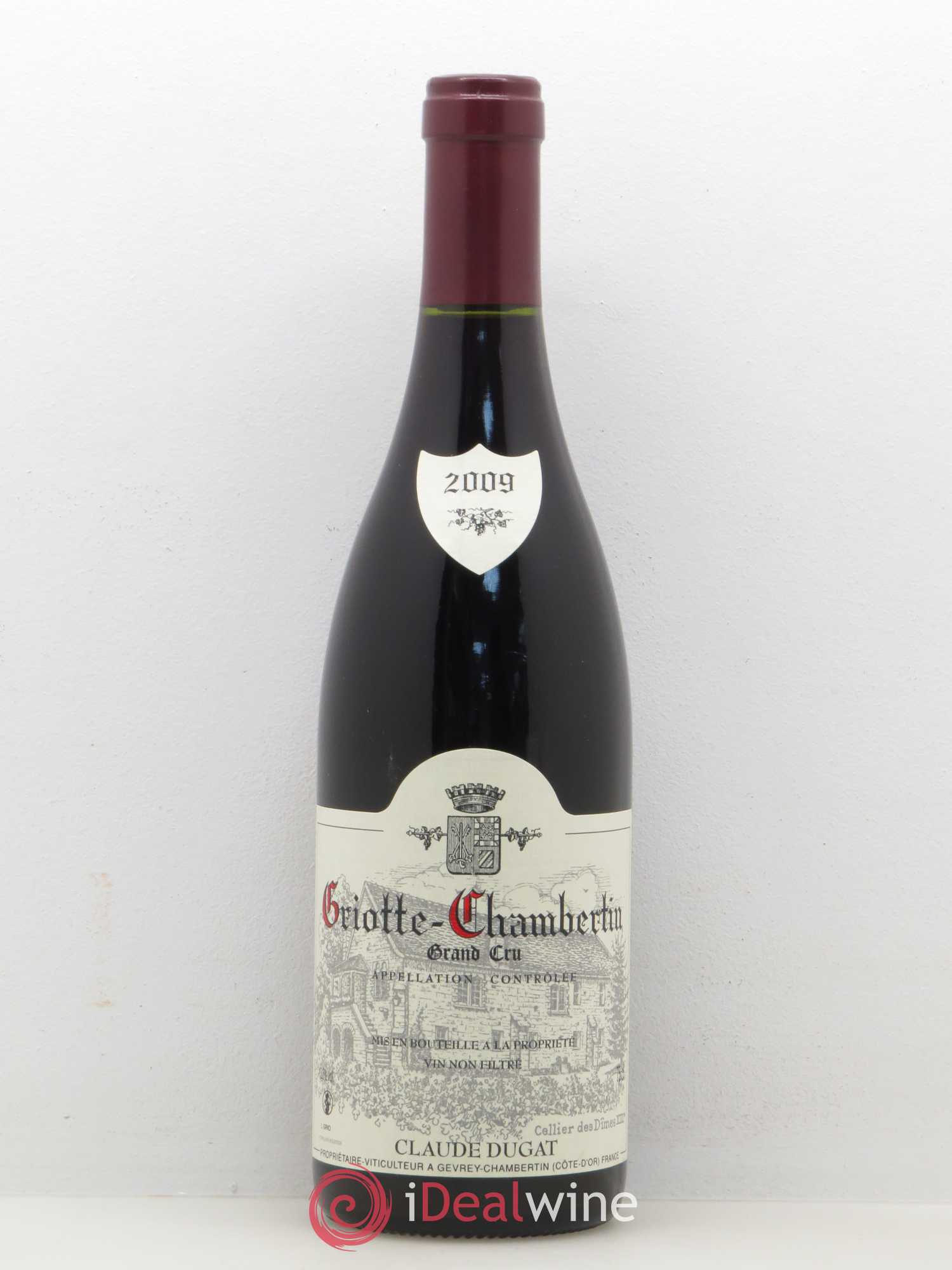 Griotte-Chambertin Grand Cru Claude Dugat 2009 - Lot de 1 bouteille - 0