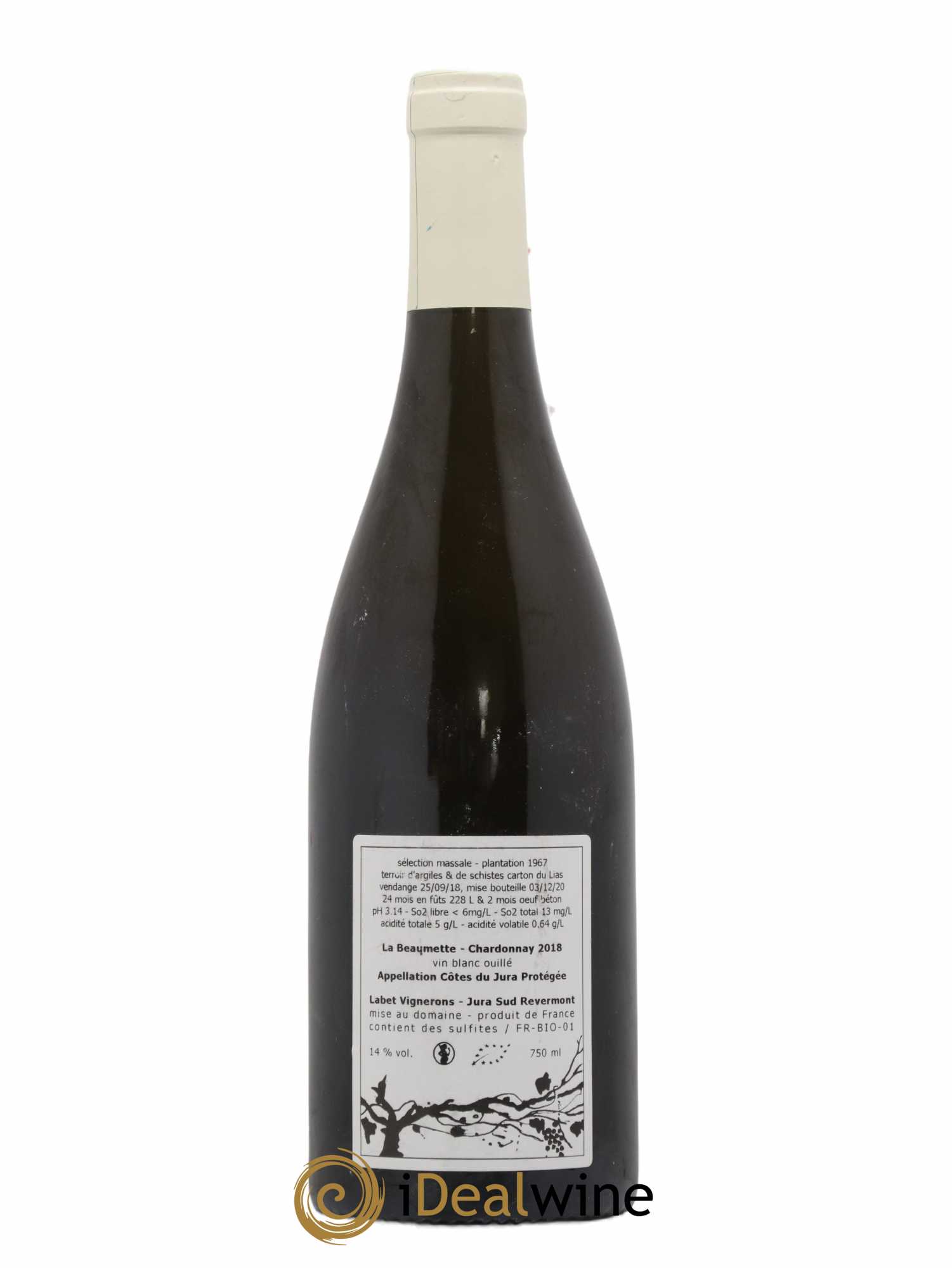 Côtes du Jura Chardonnay La Beaumette Labet (Domaine) (sans prix de réserve) 2018 - Lot de 1 bouteille - 1