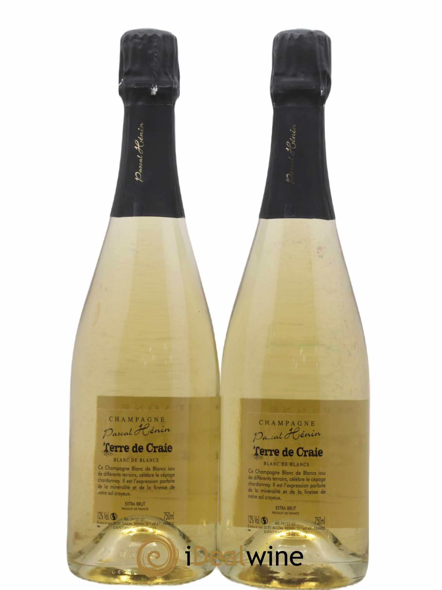 Champagne Terre de Craie P Henin - Lot de 2 bouteilles - 1