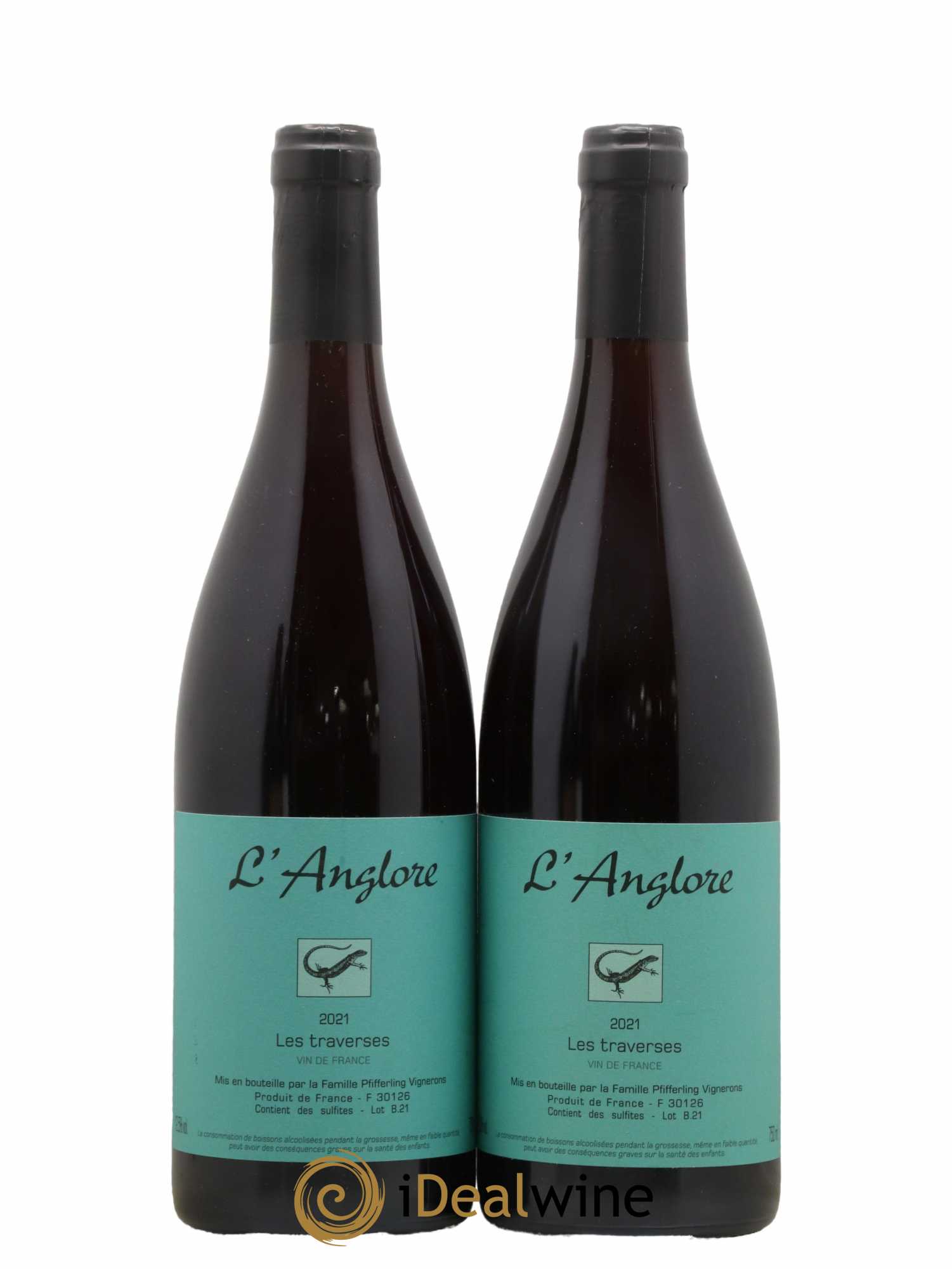 Vin de France Les Traverses L'Anglore 2021 - Lot de 2 bouteilles - 0
