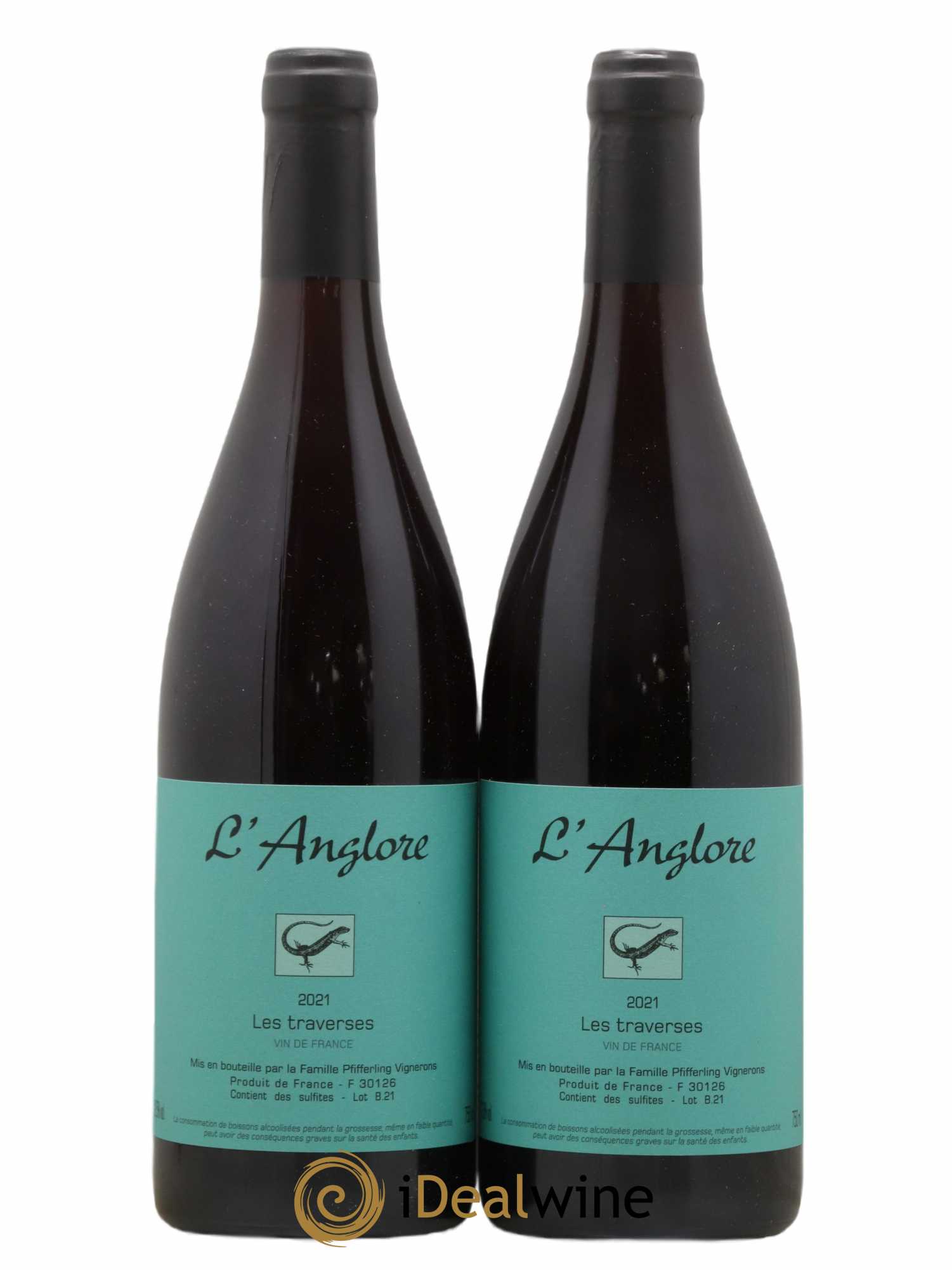 Vin de France Les Traverses L'Anglore 2021 - Lot de 2 bouteilles - 0