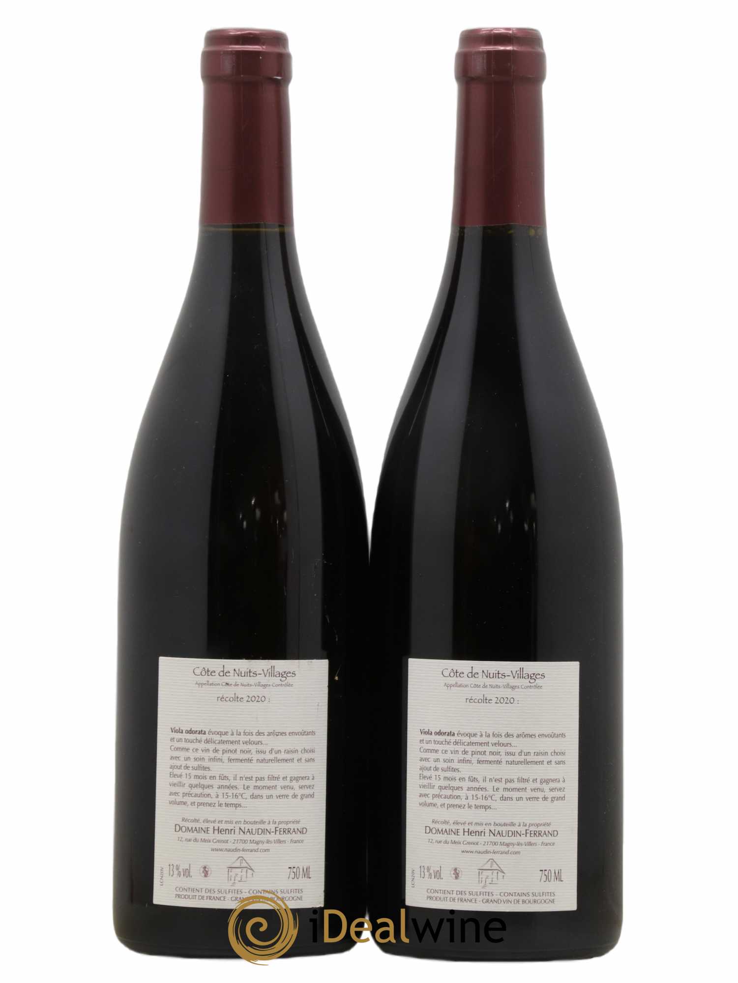 Côte de Nuits-Villages Viola Odorata Naudin-Ferrand (Domaine) 2020 - Lot de 2 bouteilles - 1