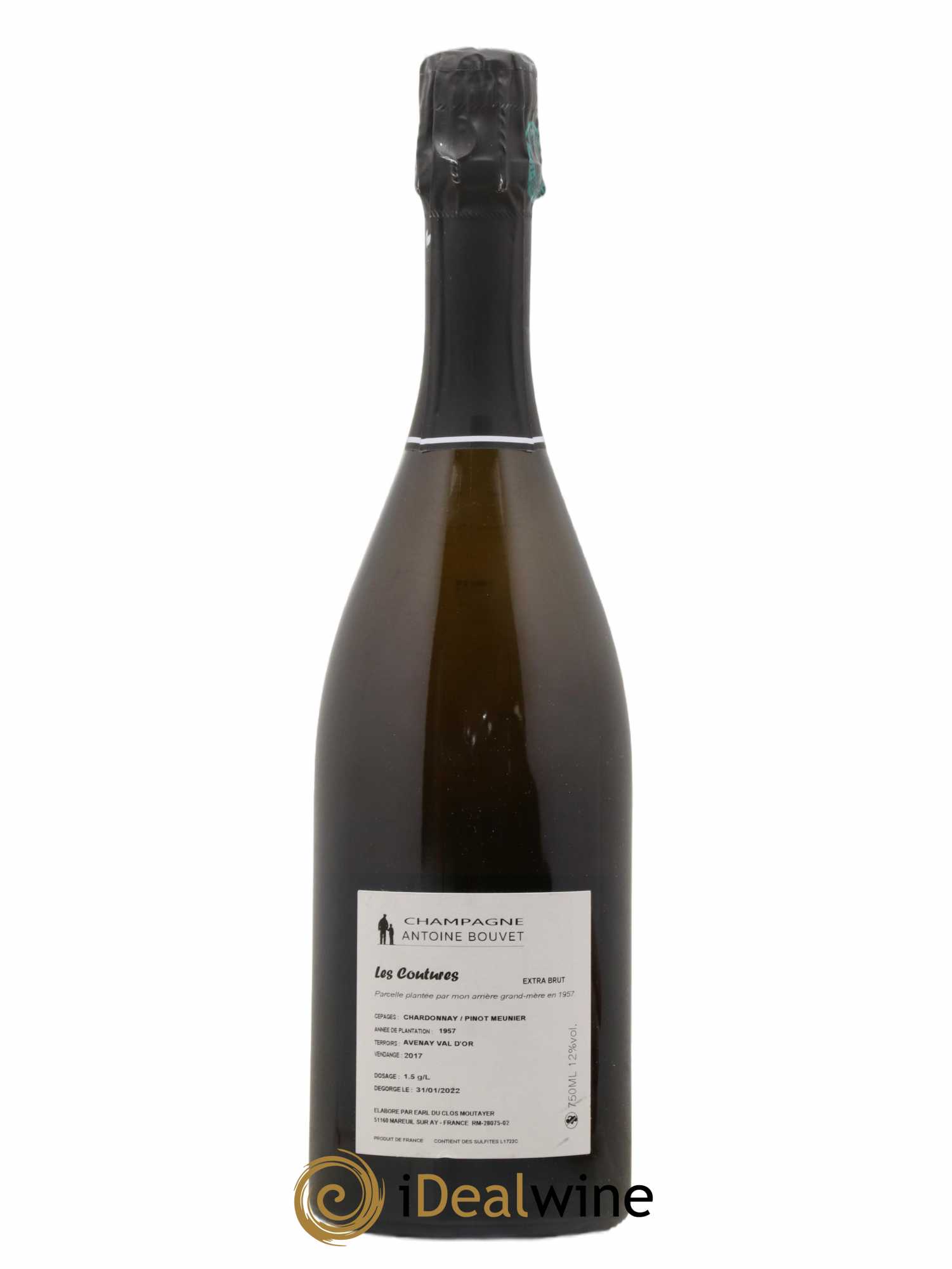 Les Coutures Extra-Brut Antoine Bouvet 2017 - Lot de 1 bouteille - 1