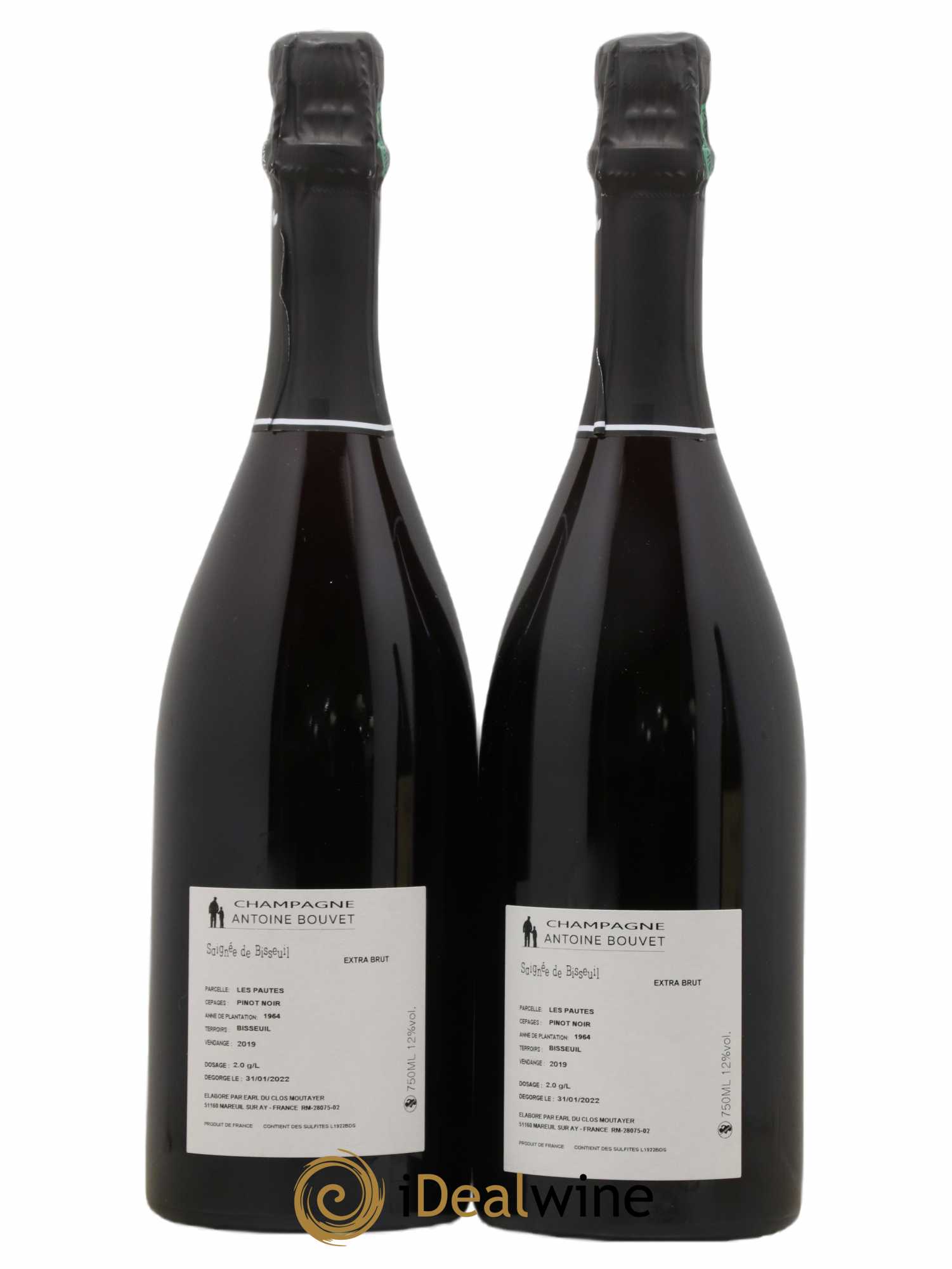 Champagne - Saignée de Bisseuil Bouvet 2019 - Lot de 2 bouteilles - 1
