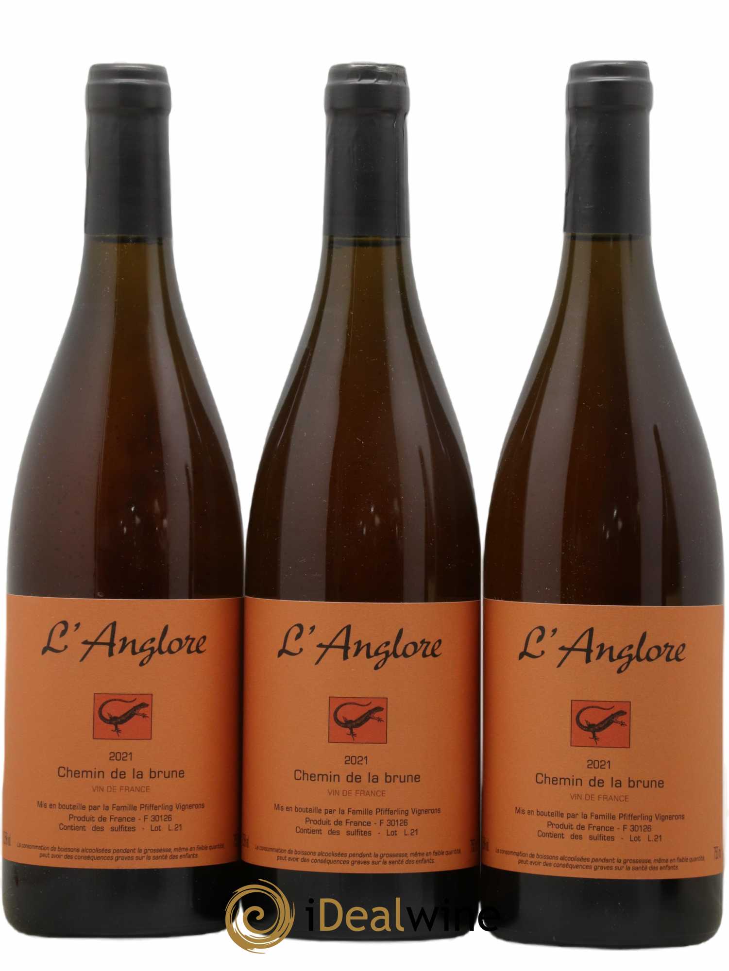 Vin de France Chemin de la brune L'Anglore 2021 - Lot de 3 bouteilles - 0