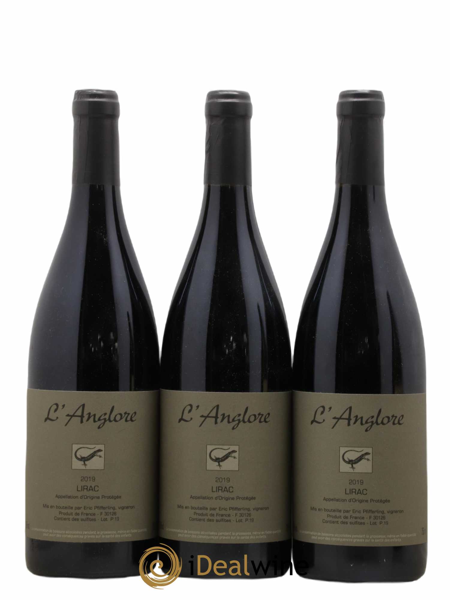 Lirac L'Anglore (sans prix de réserve) 2019 - Lot de 3 bouteilles - 0