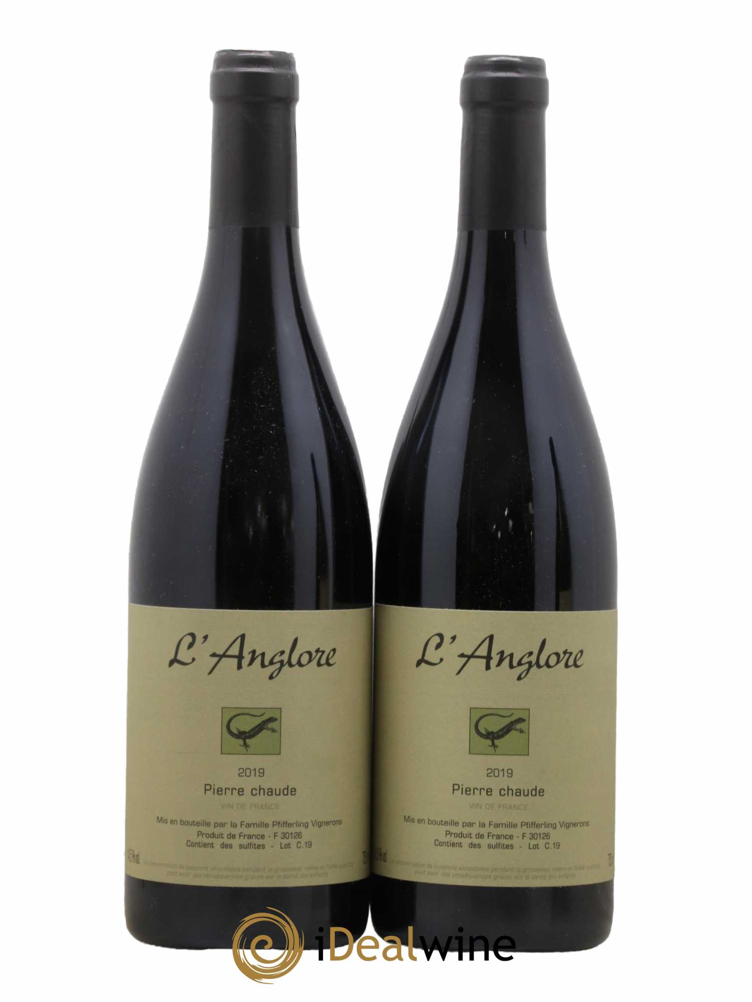 Vin de France Pierre chaude L'Anglore 2019 - Lot de 2 bouteilles - 0