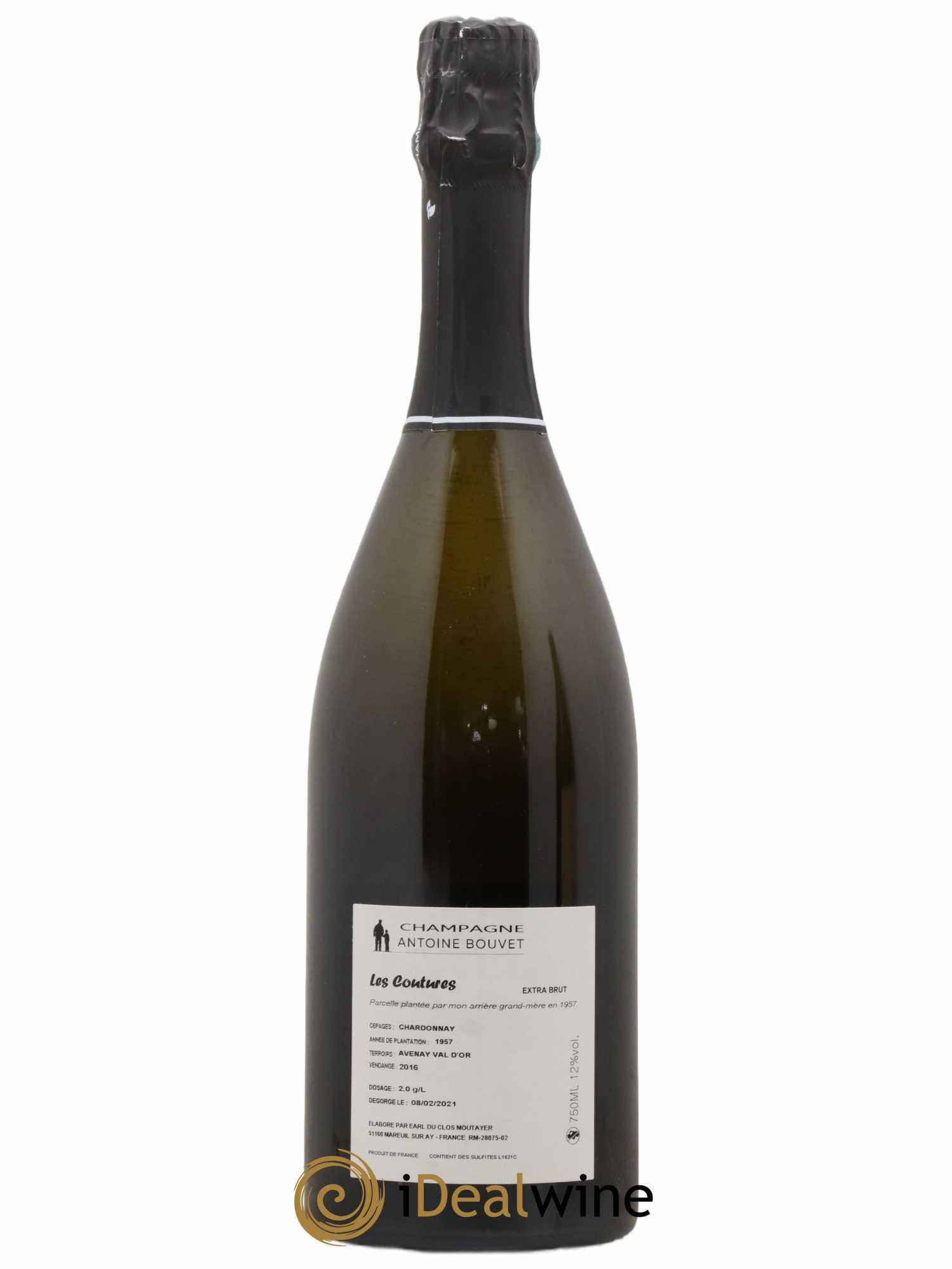 Les Coutures Extra-Brut Antoine Bouvet 2016 - Lot de 1 bouteille - 1