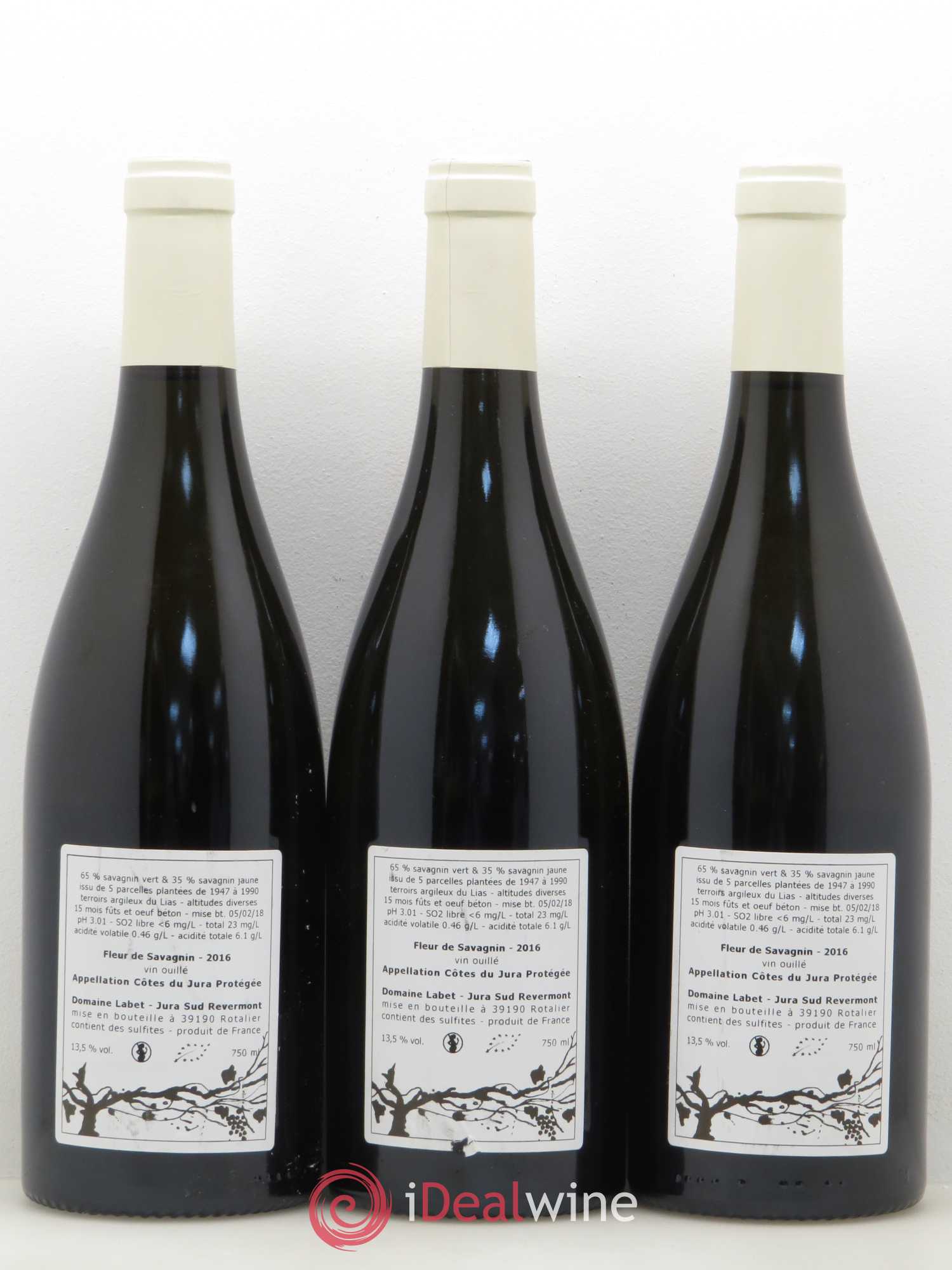 Côtes du Jura Fleur de Savagnin Labet 2016 - Posten von 3 Flaschen - 1