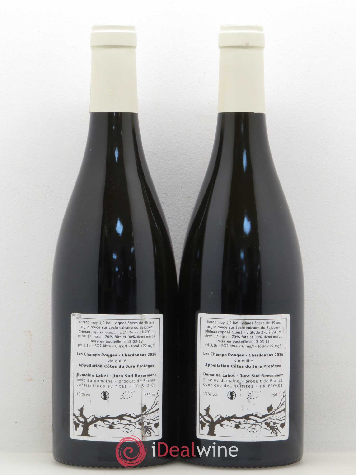 Côtes du Jura Les Champs Rouges Labet 2016 - Lot de 2 bouteilles - 1