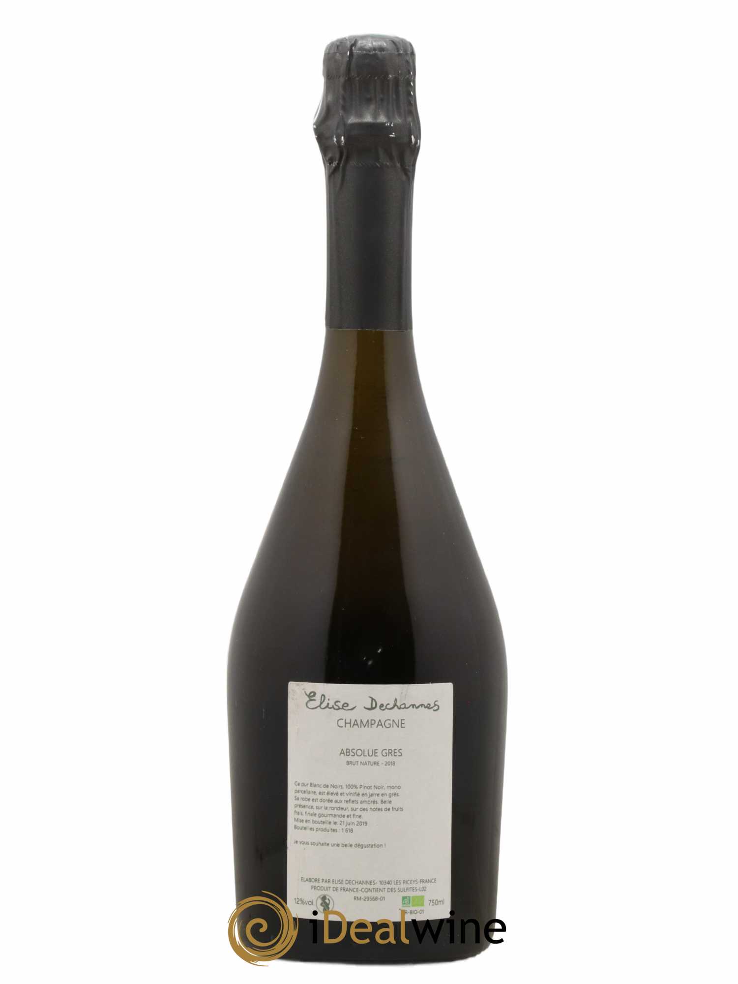 Champagne Absolut Crés Elise Deschannes 2018 - Posten von 1 Flasche - 1