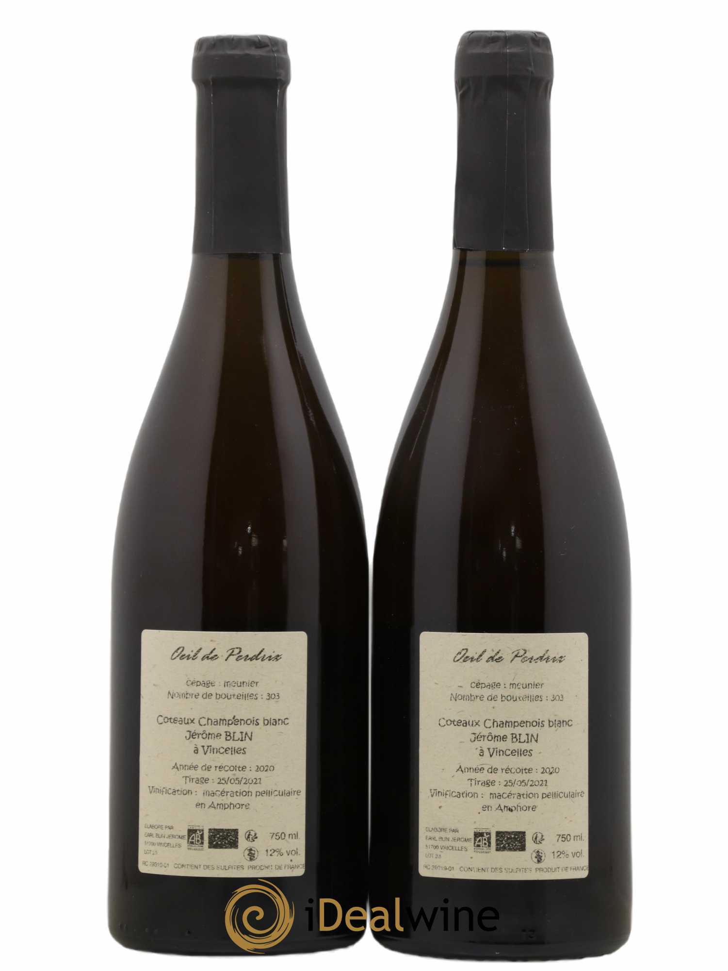 Coteaux Champenois Oeil de Perdrix Jerome Blin 2020 - Lotto di 2 bottiglie - 1
