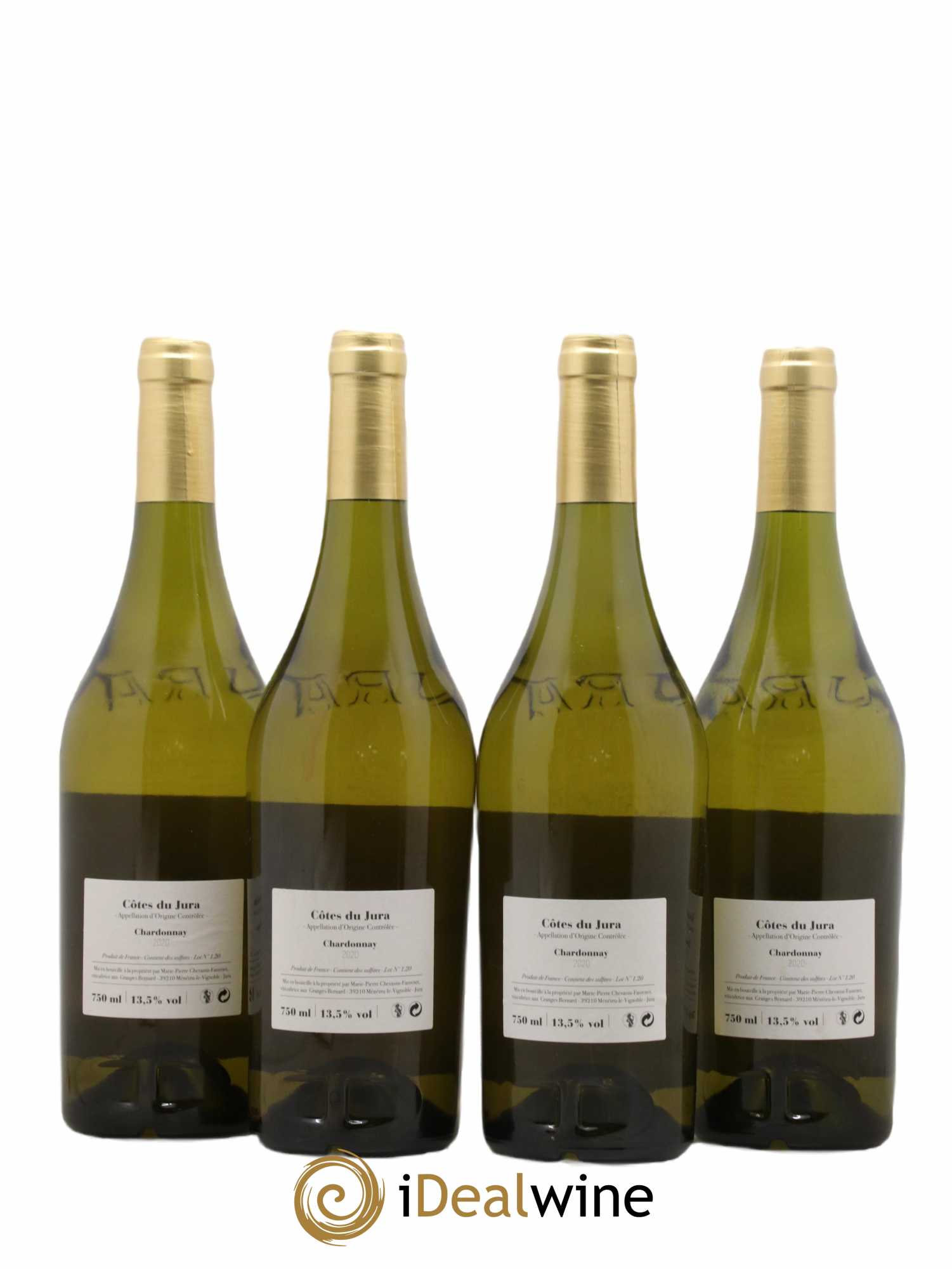 Côtes du Jura Chardonnay Chevassu - Fassenet 2020 - Posten von 4 Flaschen - 1
