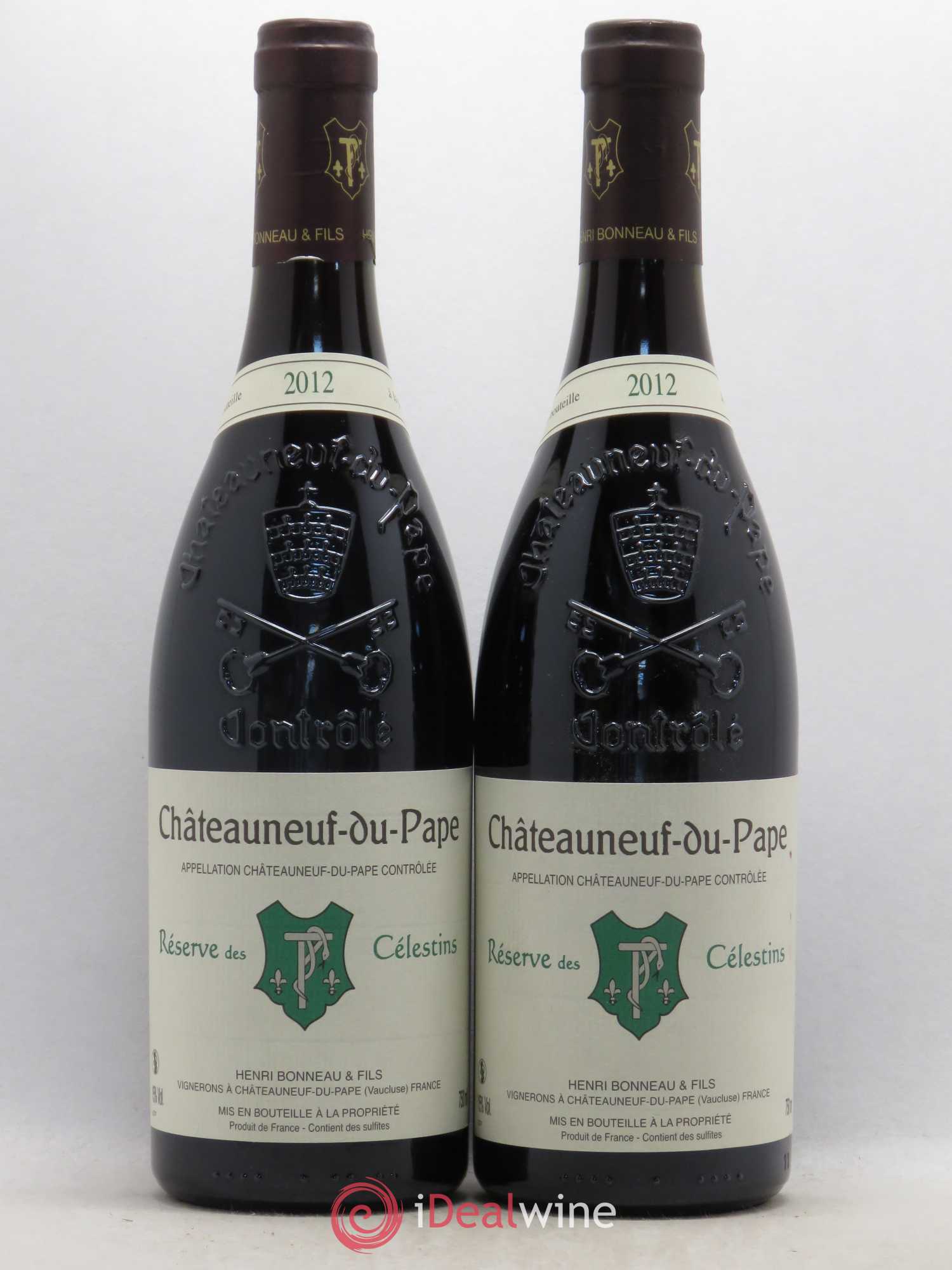 Châteauneuf-du-Pape Réserve des Célestins Henri Bonneau & Fils 2012 - Lot de 2 bouteilles - 0