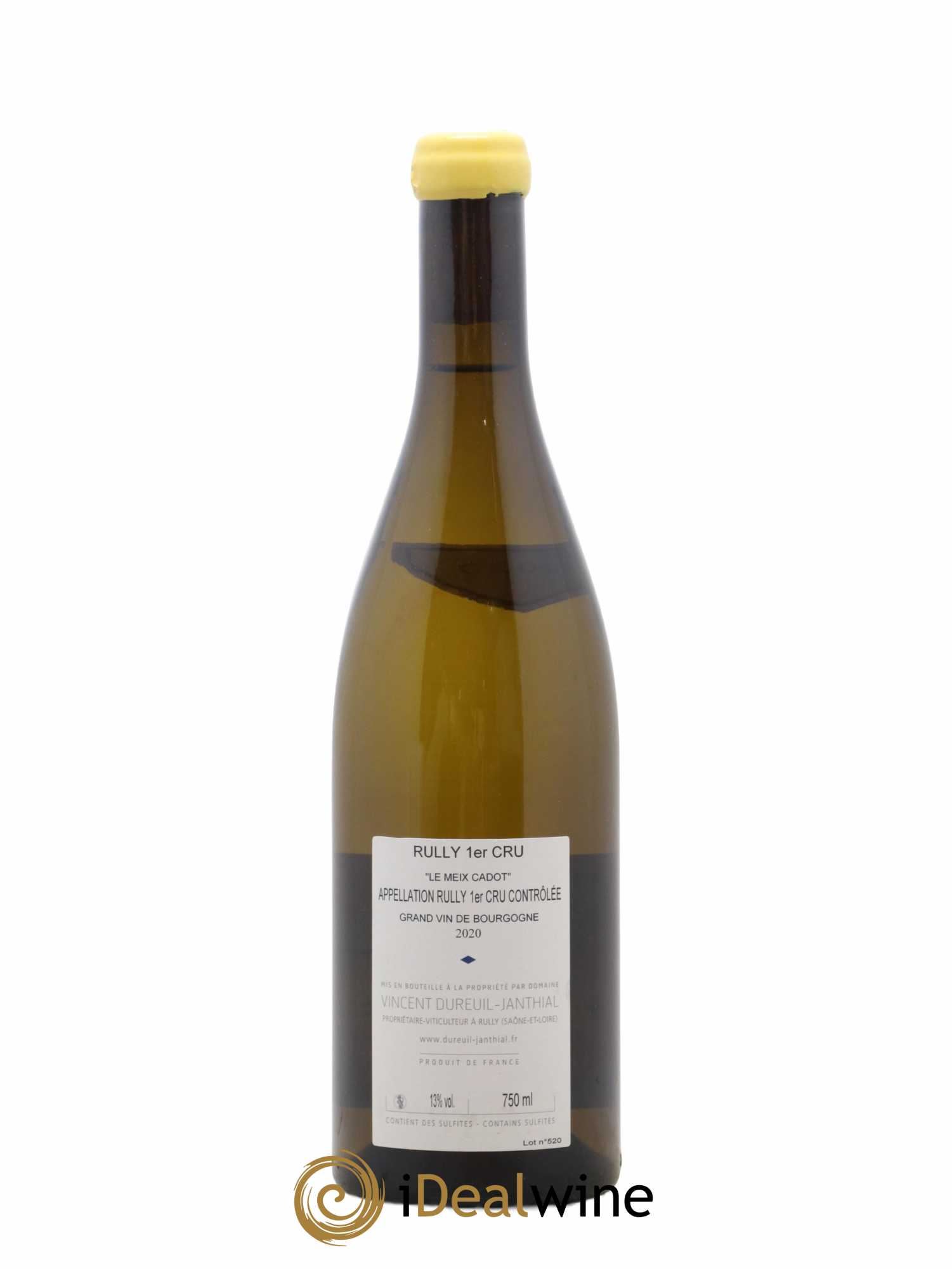 Rully 1er Cru Le Meix Cadot Vieilles Vignes Vincent Dureuil-Janthial 2020 - Lot de 1 bouteille - 1