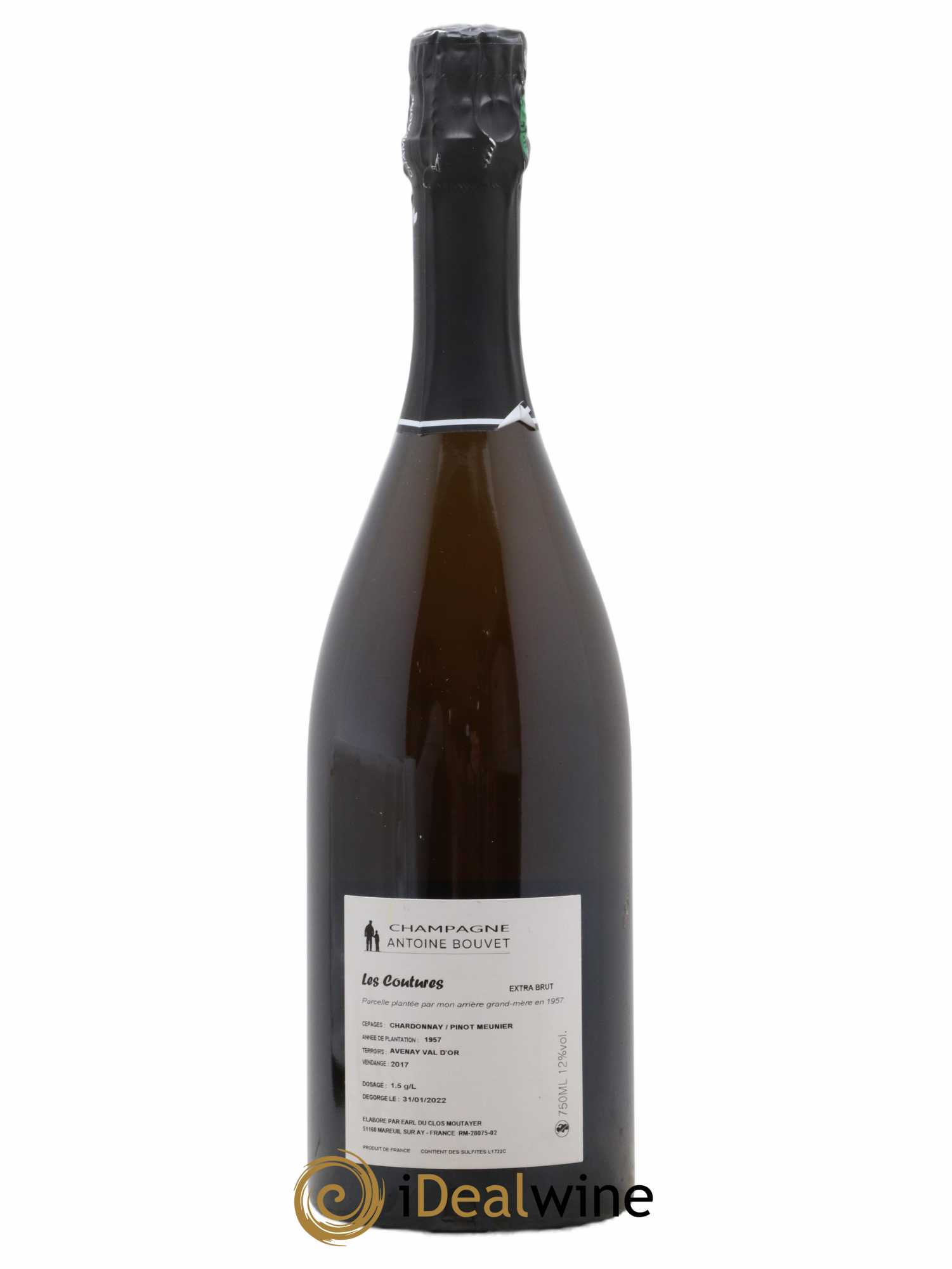 Les Coutures Extra-Brut Antoine Bouvet 2017 - Lot de 1 bouteille - 1