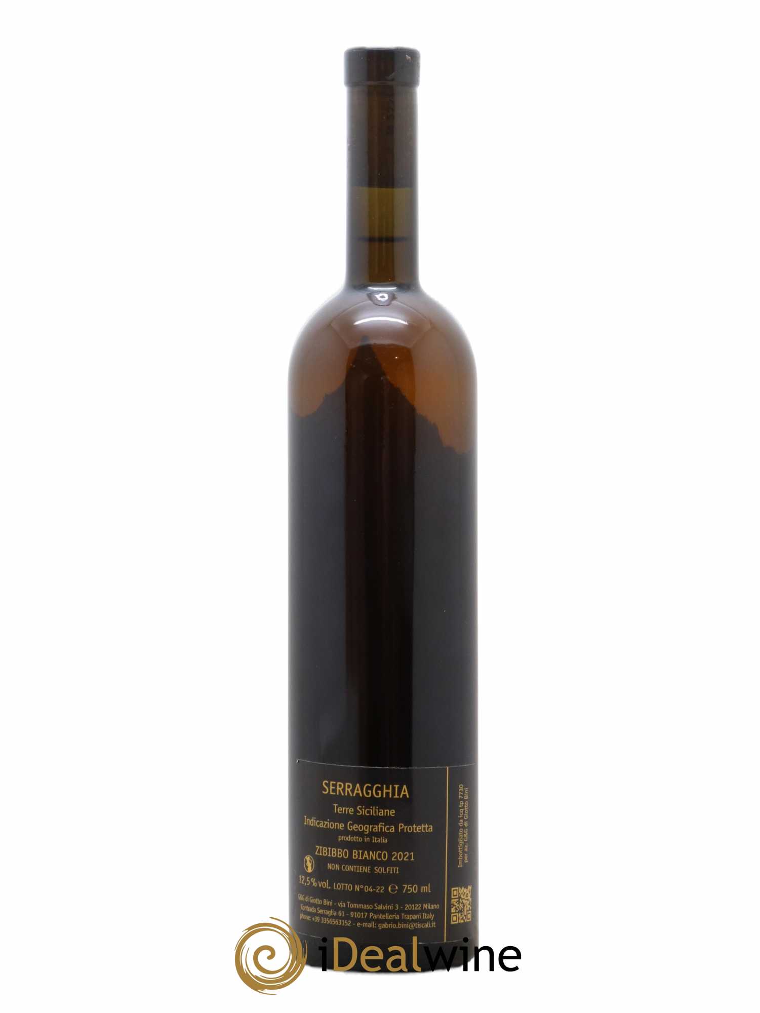 Italie Zibibbo Bini Serragghia 2021 - Lot de 1 bouteille - 1