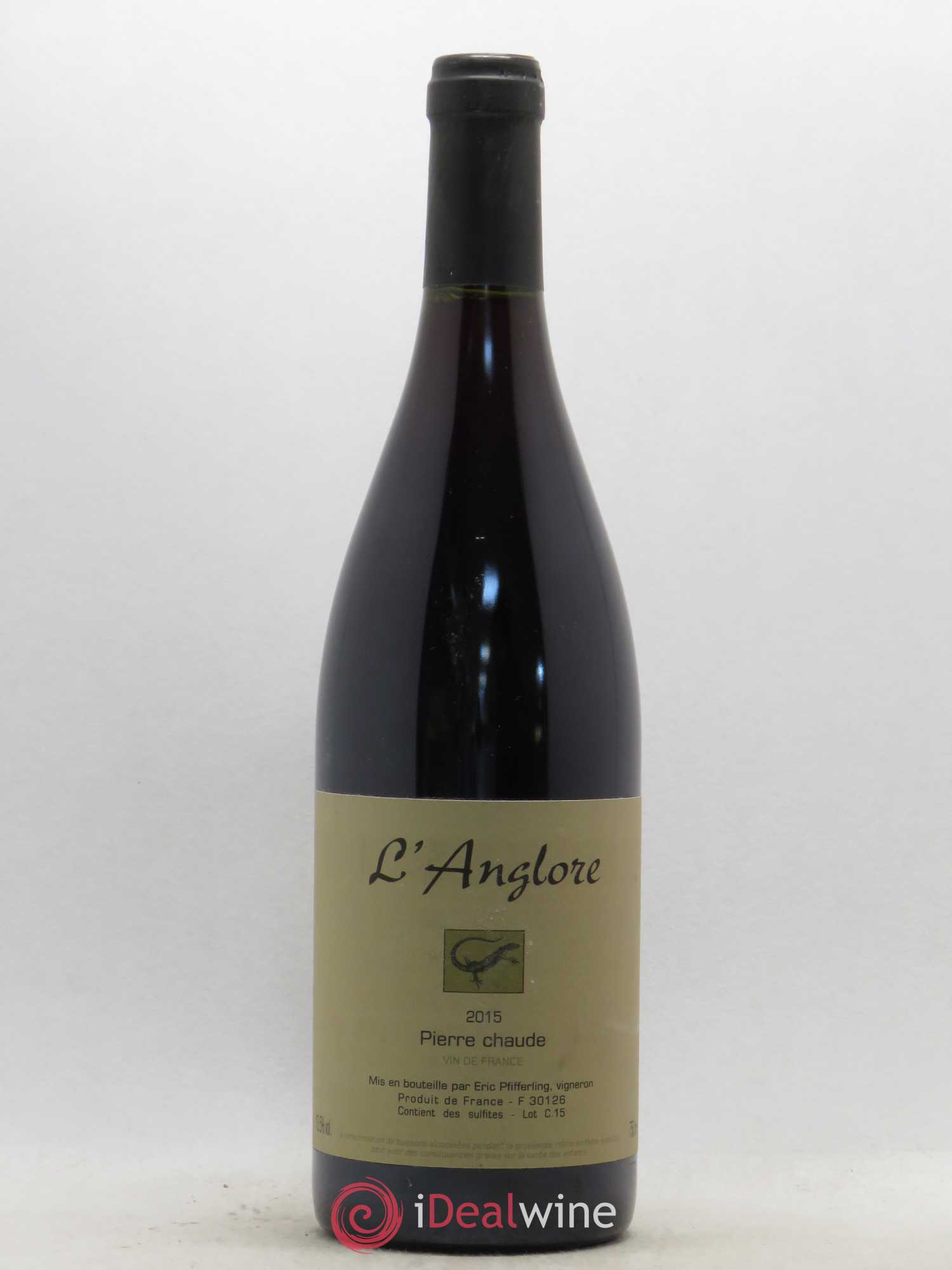 Vin de France Pierre chaude L'Anglore 2015 - Lot de 1 bouteille - 0