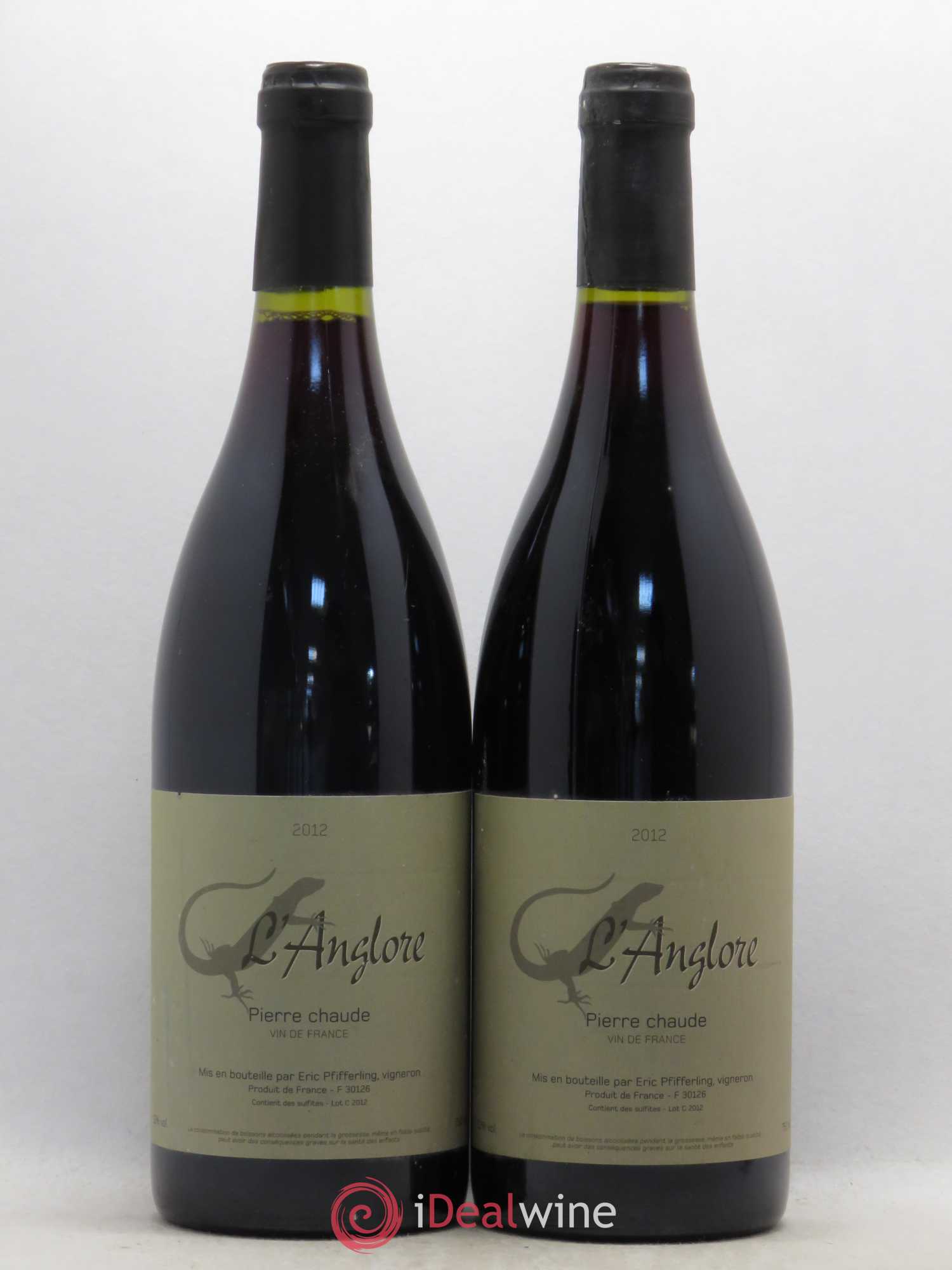 Vin de France Pierre chaude L'Anglore 2012 - Lot de 2 bouteilles - 0