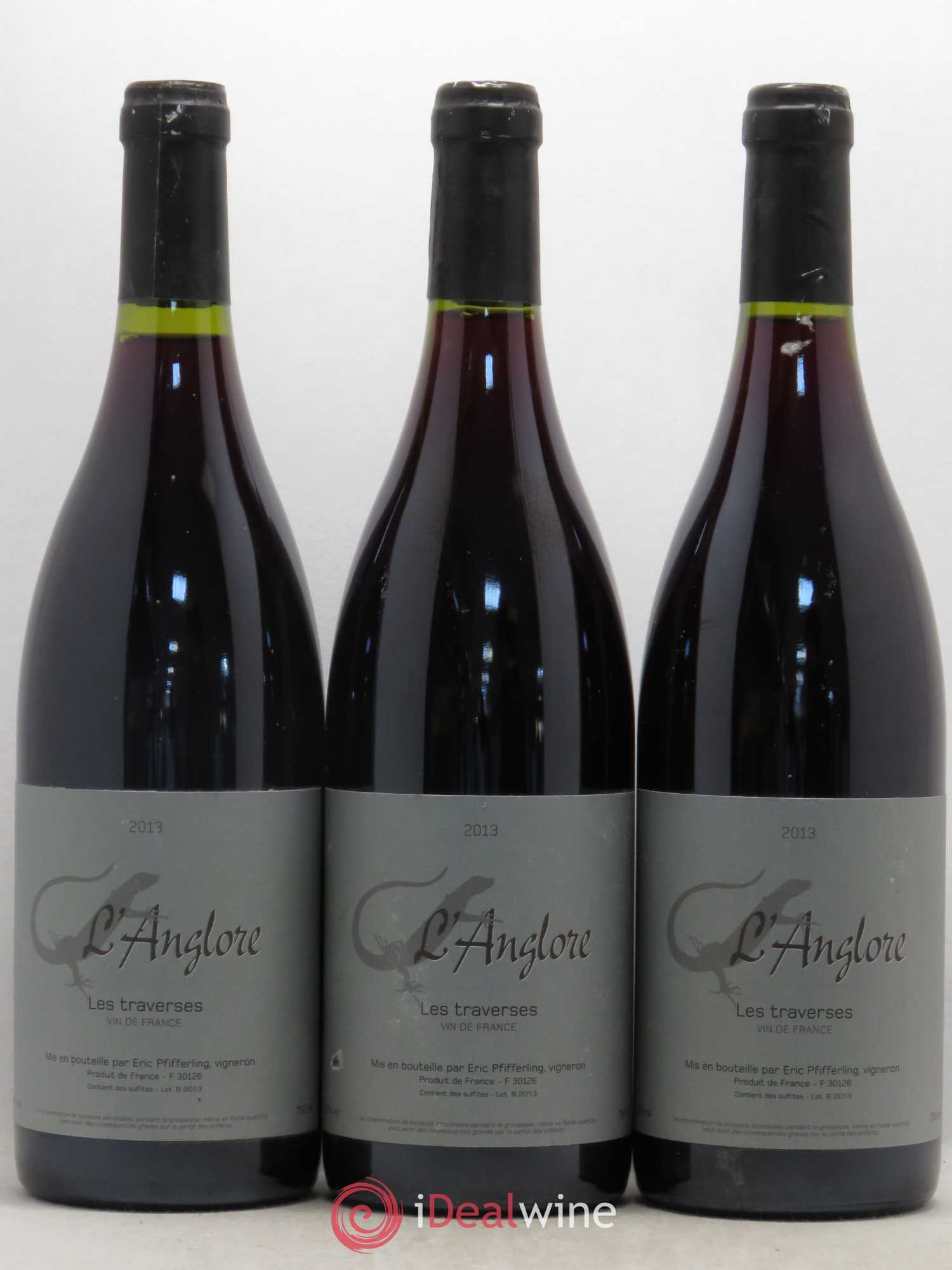 Vin de France Les Traverses L'Anglore 2013 - Lot de 3 bouteilles - 0