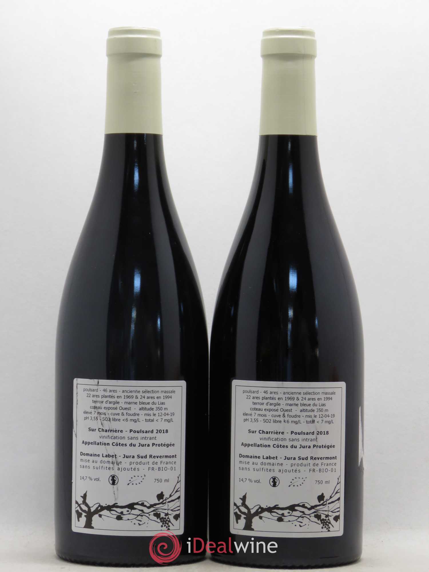 Côtes du Jura Poulsard Sur Charrière Romain - Julien - Charline Labet 2018 - Lot de 2 bouteilles - 1