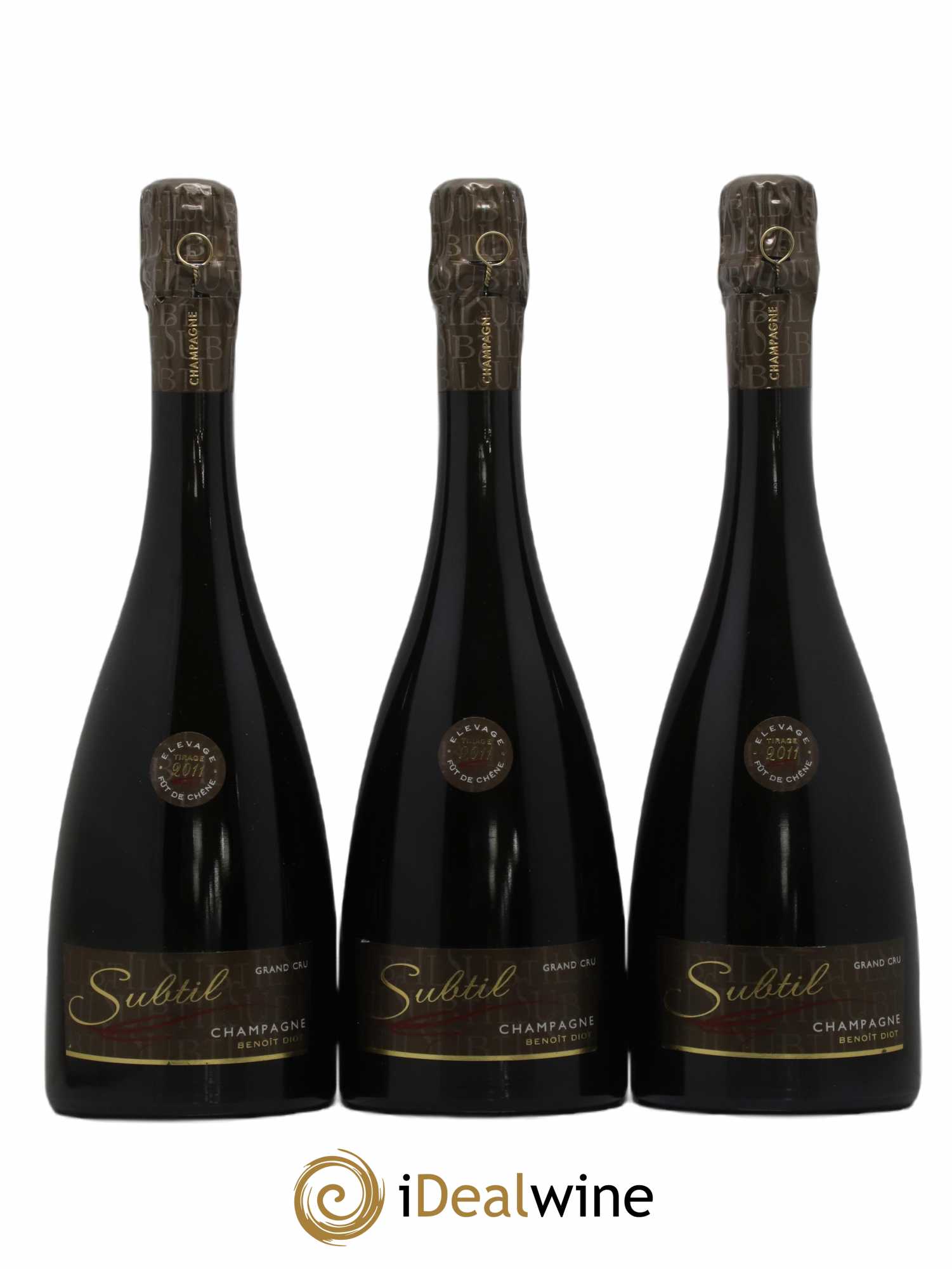 Champagne Subtil Grand Cru Benoit Diot - Lot de 3 bouteilles - 0