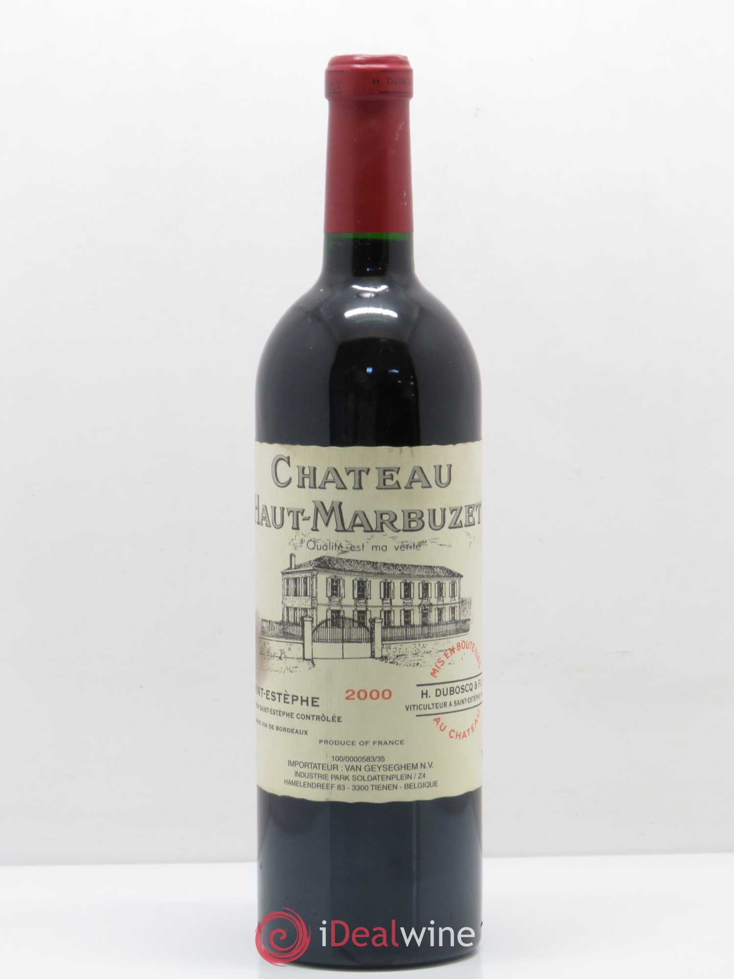 Château Haut Marbuzet 2000 - Lot de 1 bouteille - 0