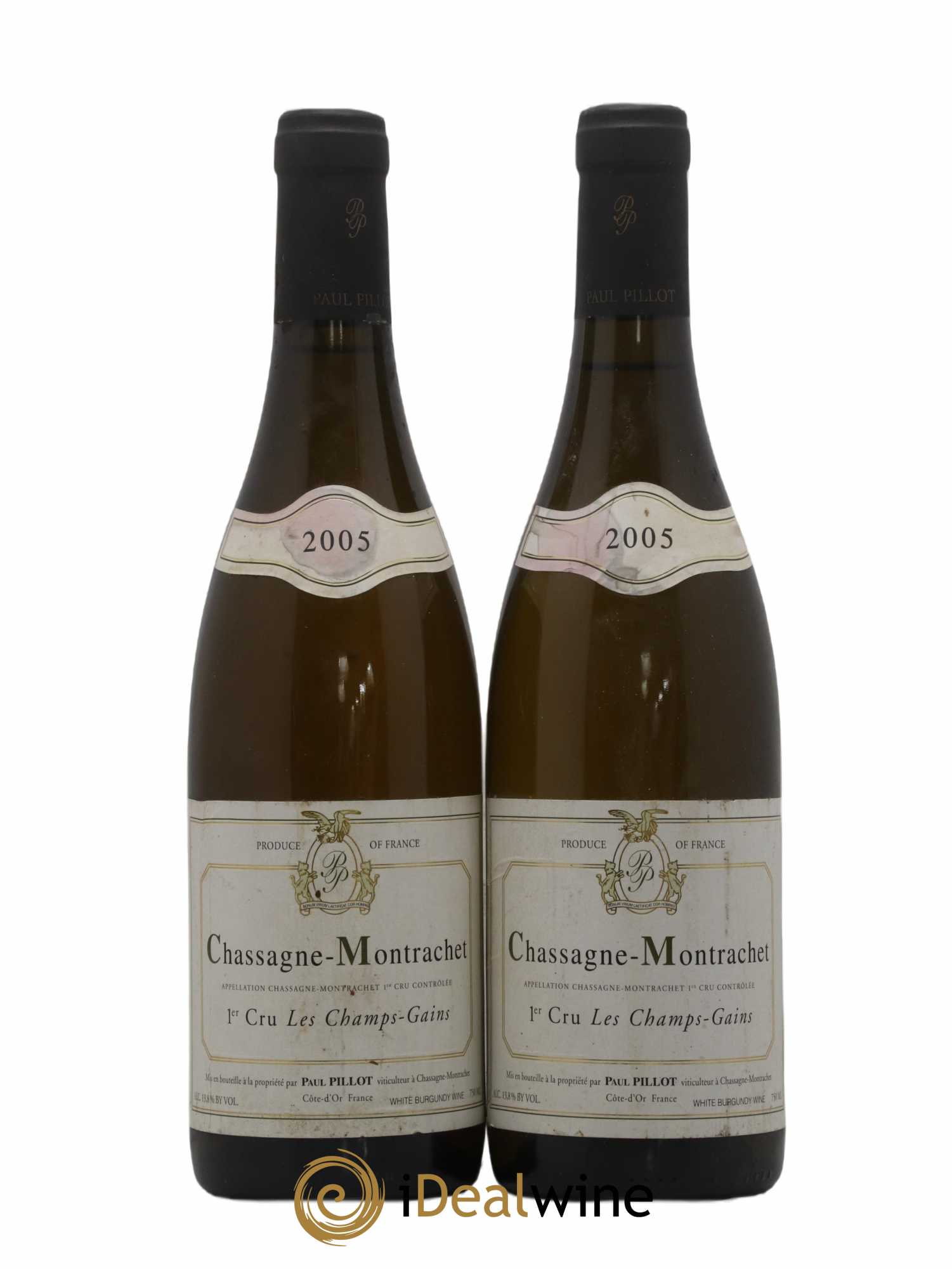 Chassagne-Montrachet 1er Cru Champs Gains Paul Pillot (Domaine) 2005 - Lot de 2 bouteilles - 0