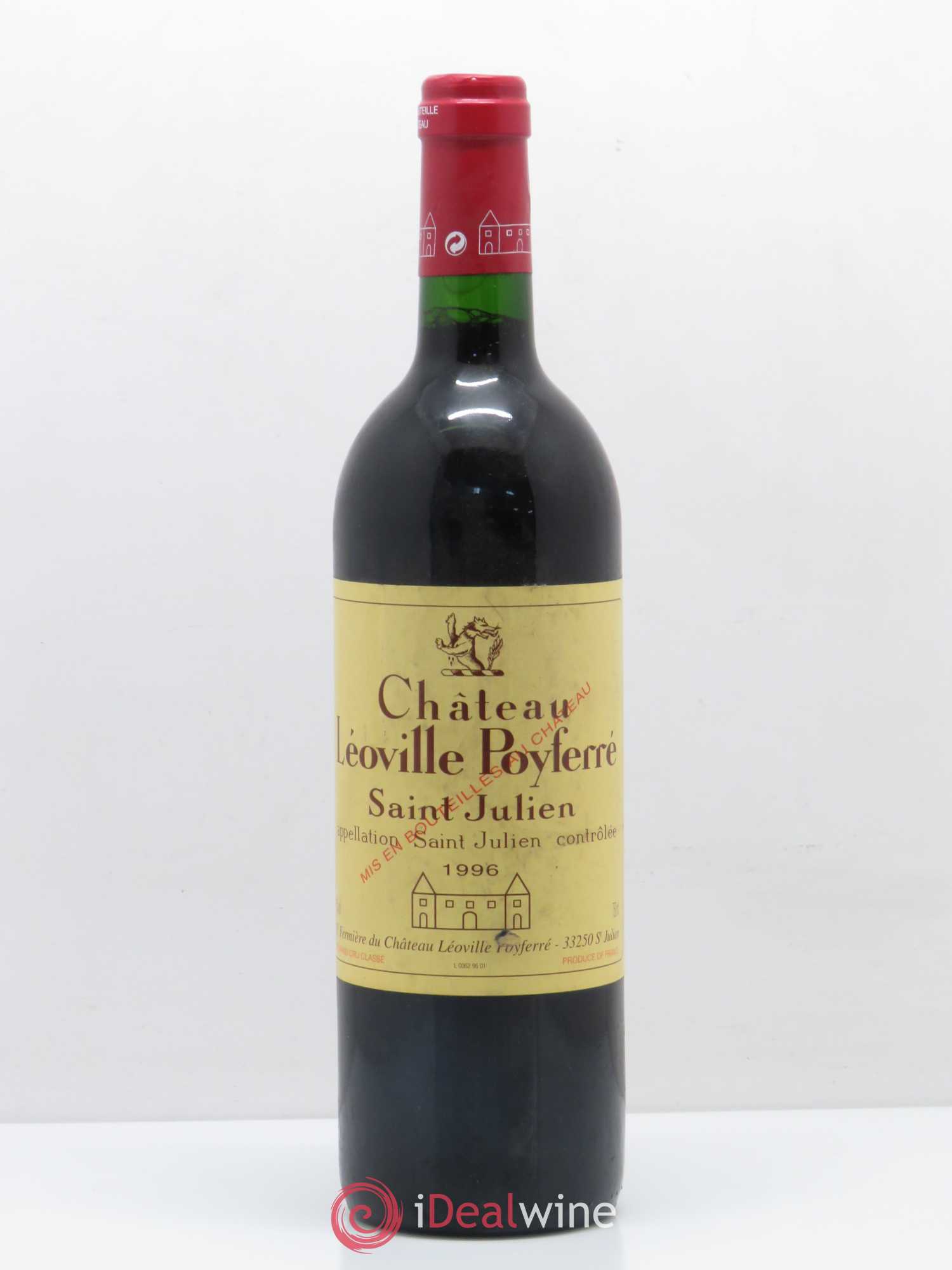 Château Léoville Poyferré 2ème Grand Cru Classé 1996 - Lot de 1 bouteille - 0