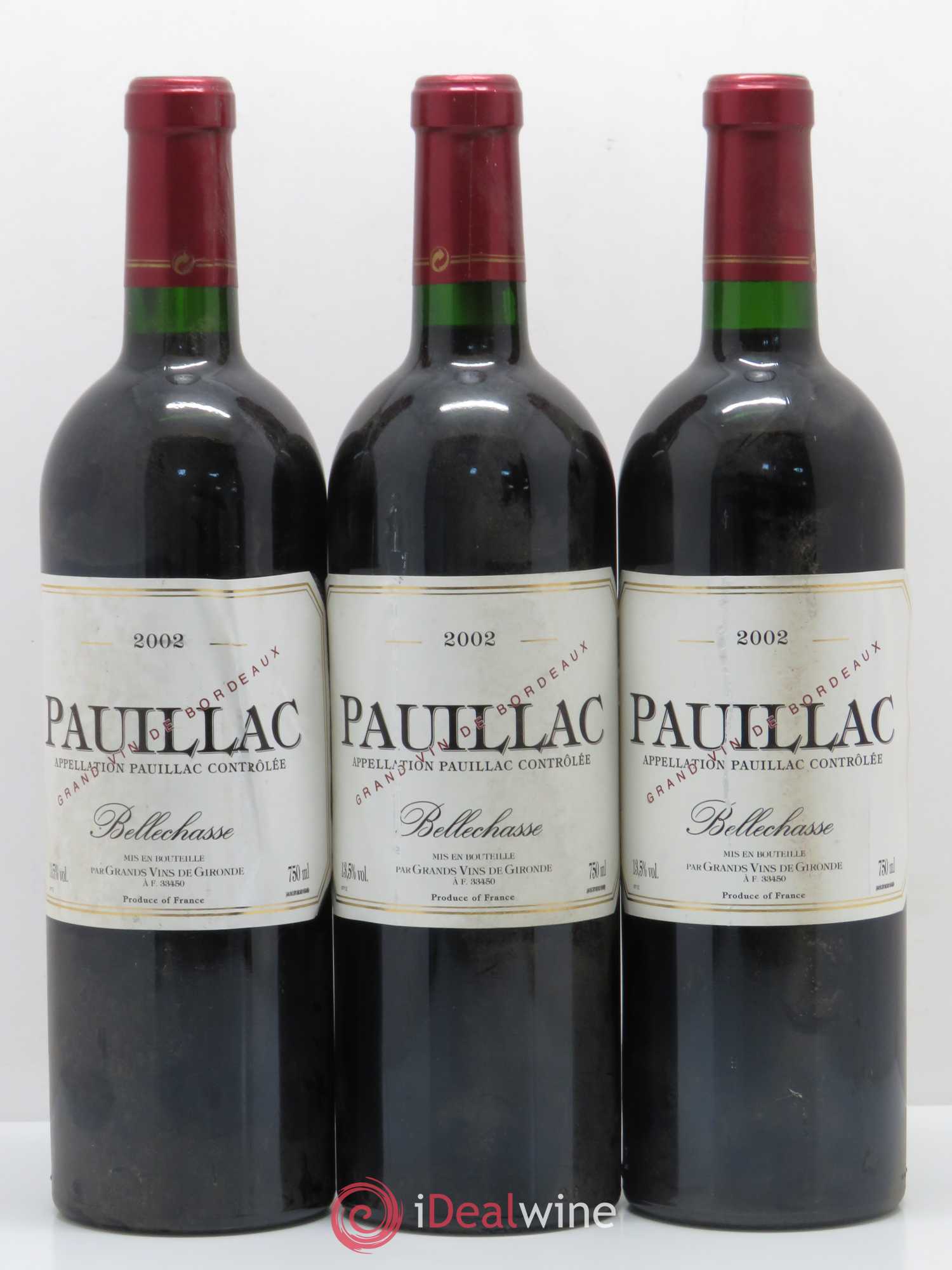 Pauillac Bellechasse Pauillac 2002 - Posten von 3 Flaschen - 0