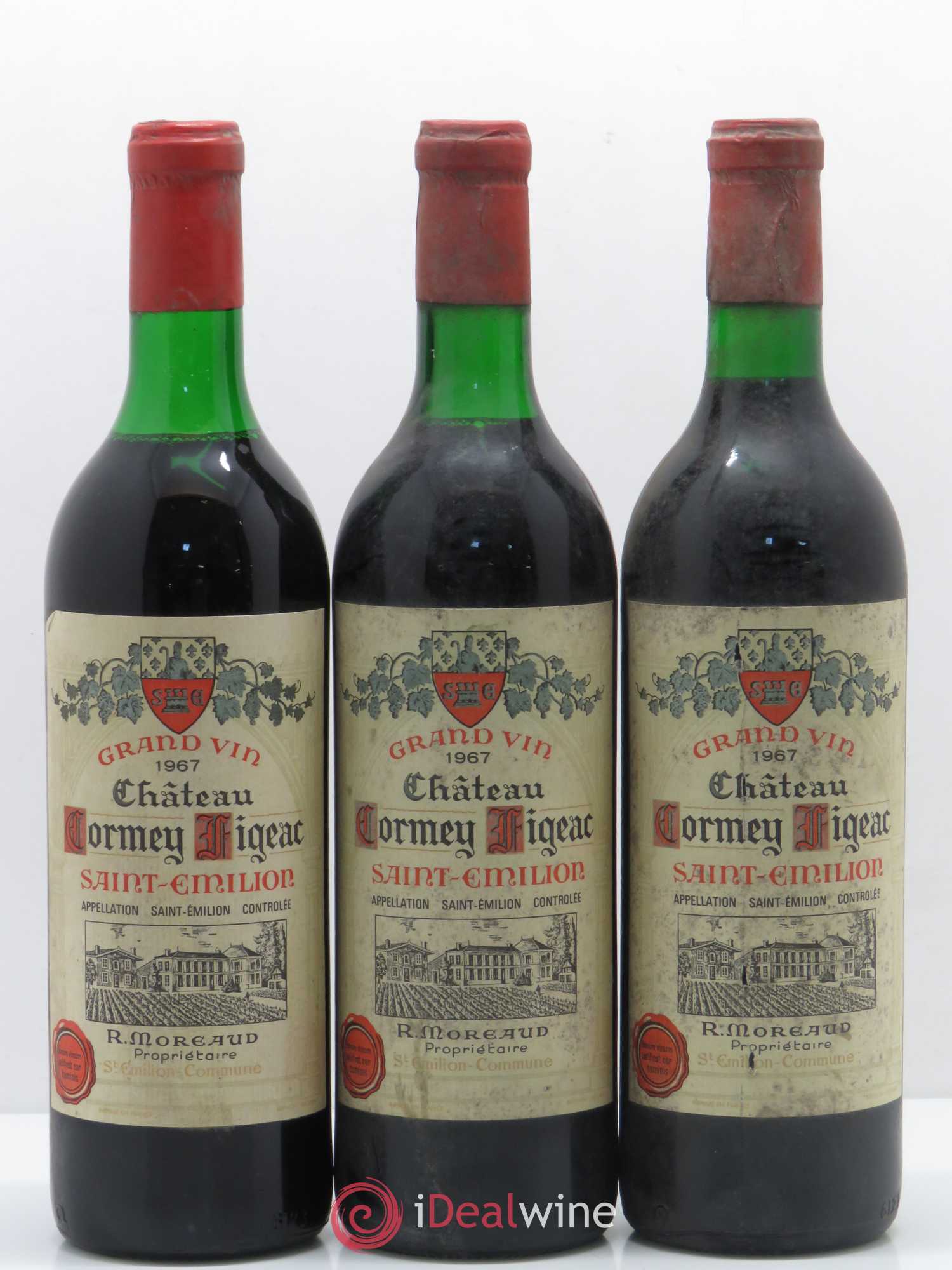 Saint-Émilion Château Cormey-Figeac (sans prix de réserve) 1967 - Posten von 3 Flaschen - 0
