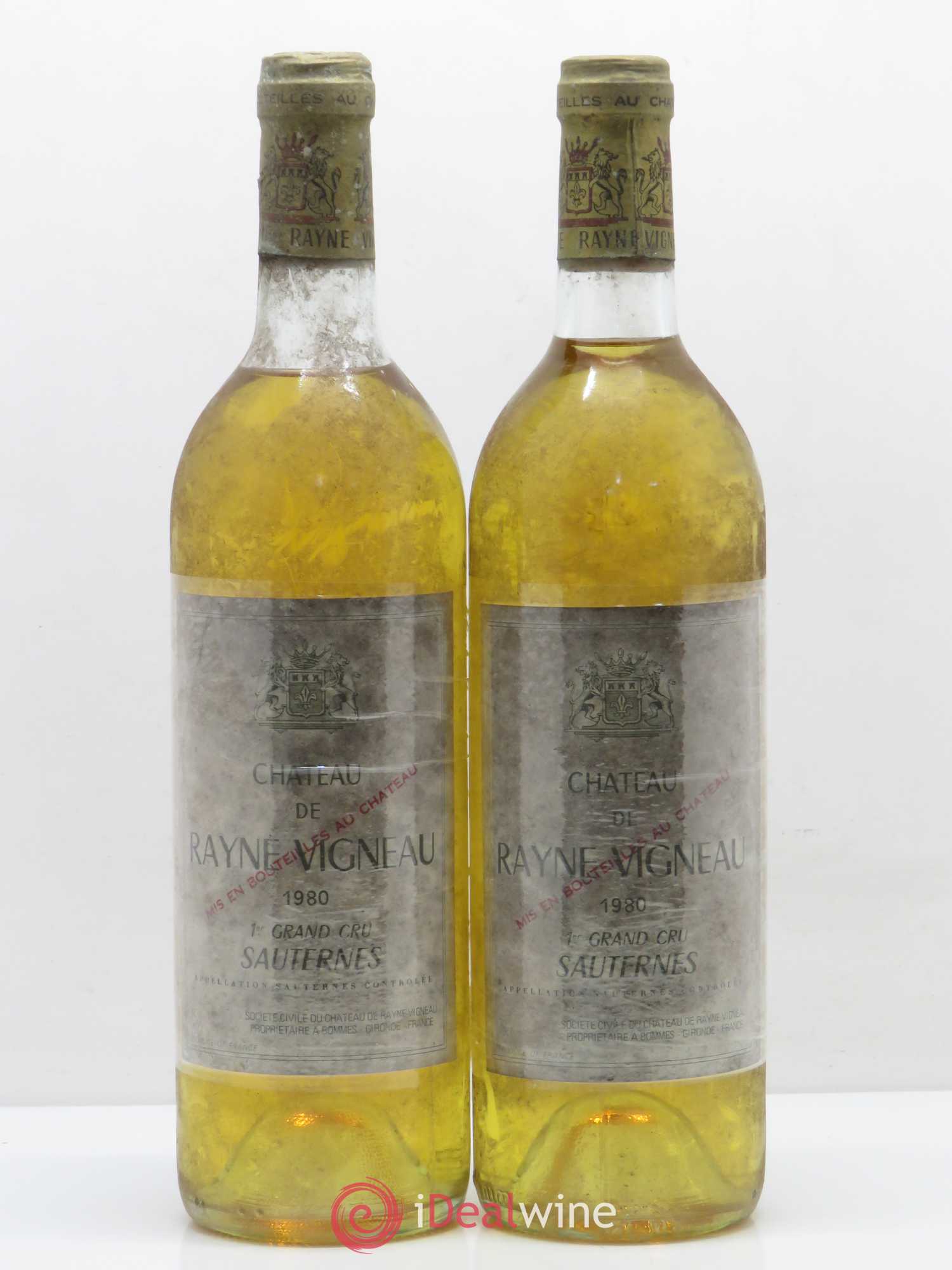 Château de Rayne Vigneau 1er Grand Cru Classé 1980 - Lotto di 2 bottiglie - 0