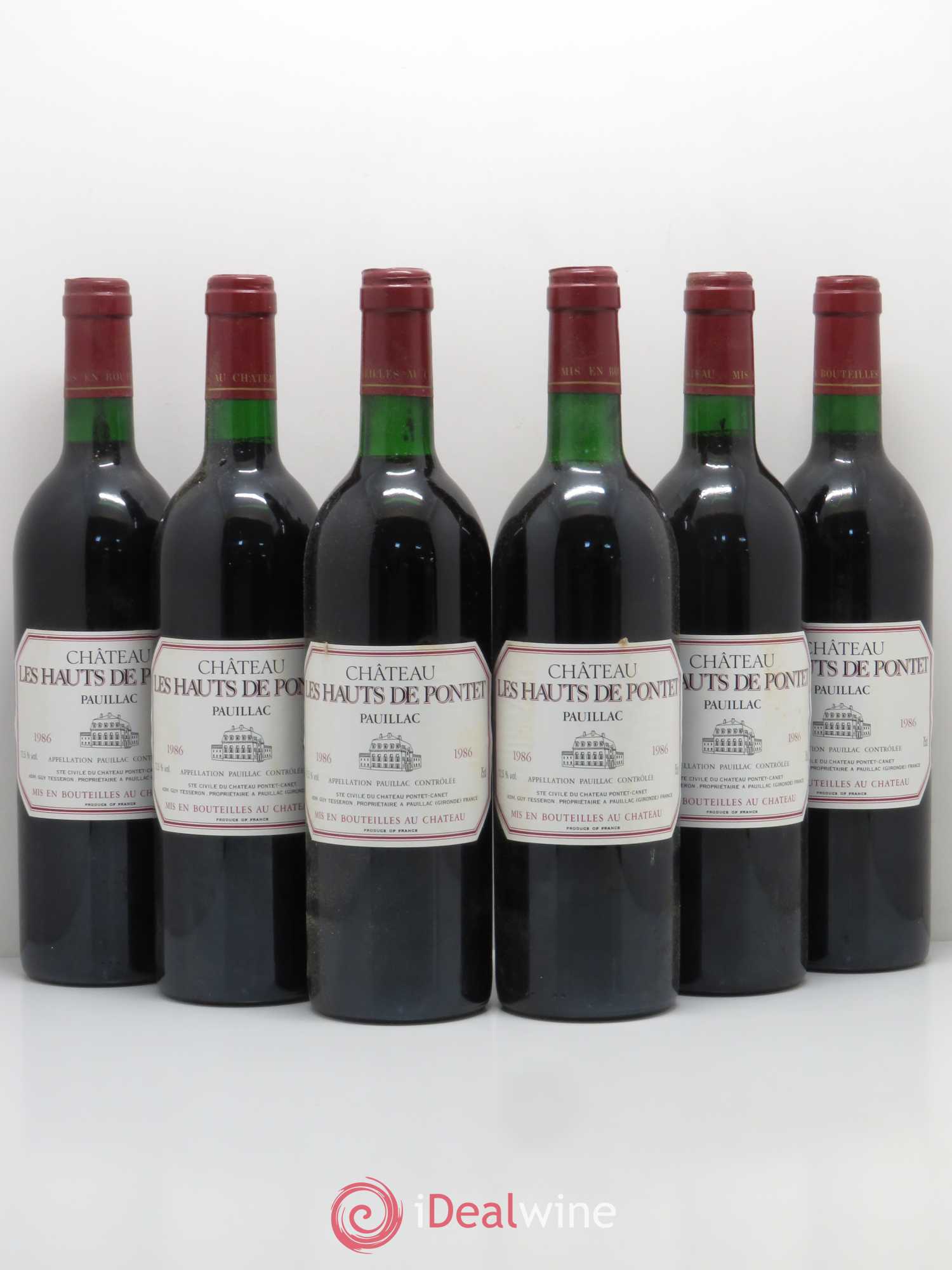 Les Hauts de Pontet-Canet Second Vin 1986 - Lot de 6 bouteilles - 0