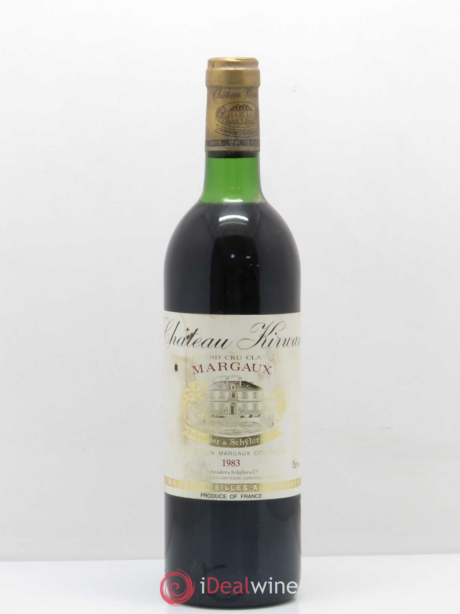Château Kirwan 3ème Grand Cru Classé 1983 - Lot de 1 bouteille - 0
