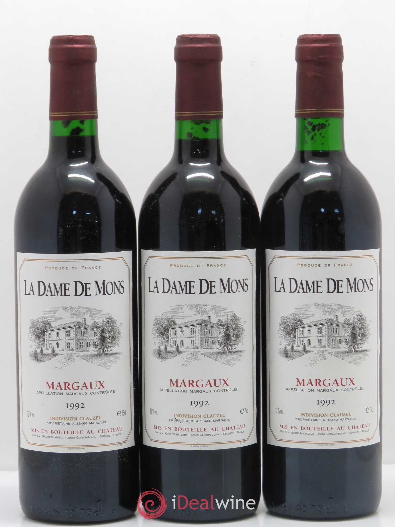 Bordeaux Margaux La Dame de Mons 1992 - Lot of 12 bottles - 3