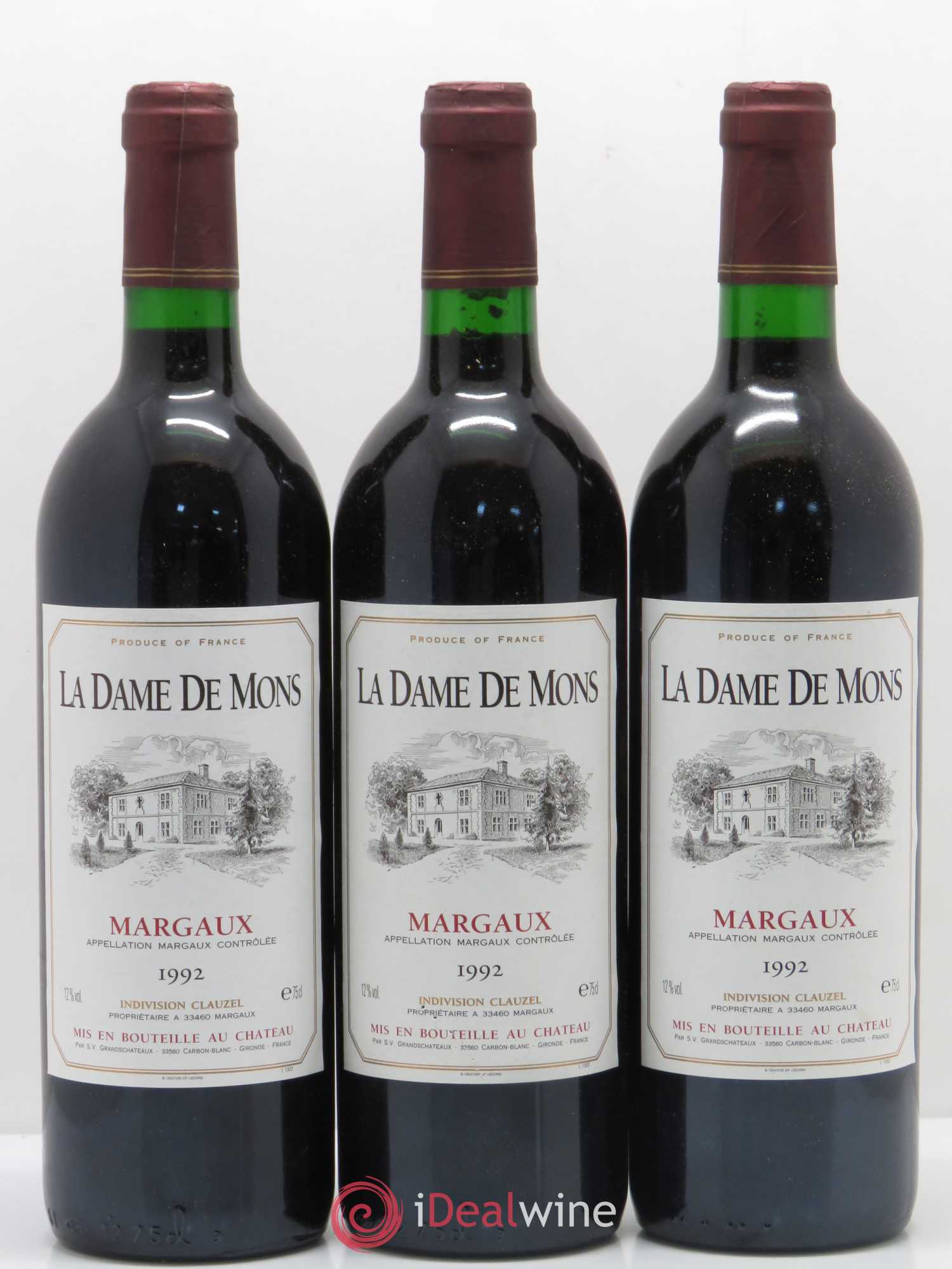 Bordeaux Margaux La Dame de Mons 1992 - Lot of 12 bottles - 4