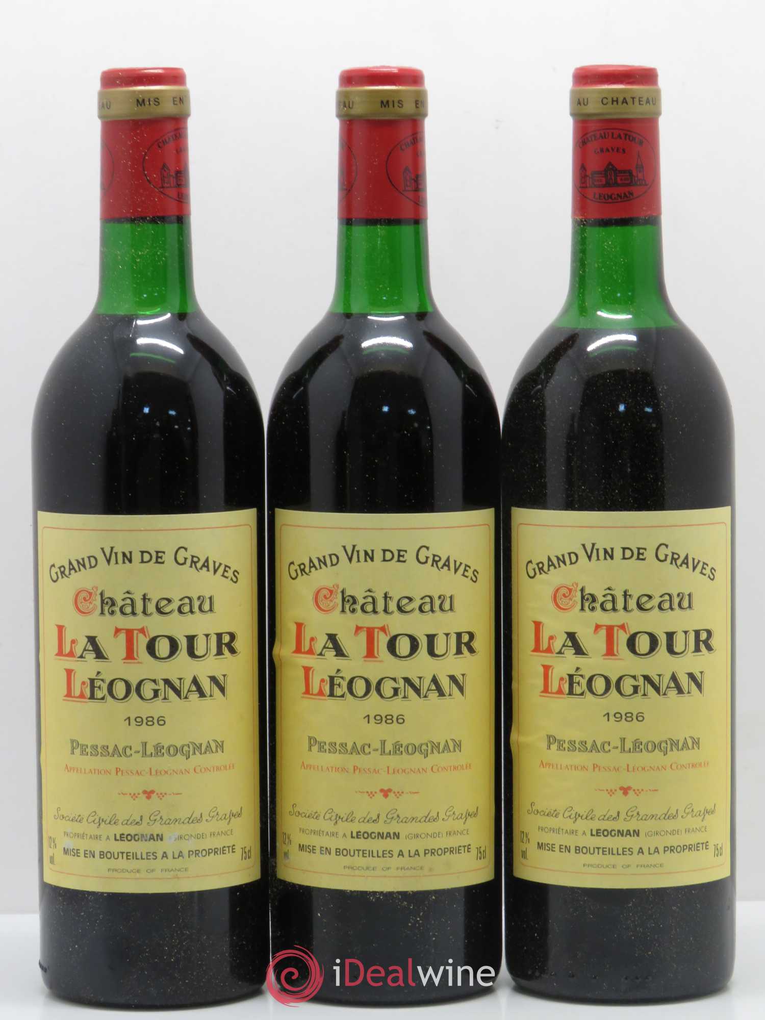Château Tour Léognan 1986 - Lot de 12 bouteilles - 1